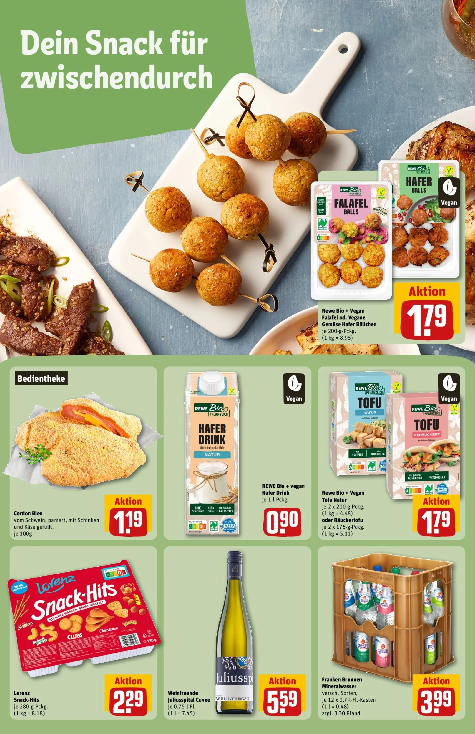 REWE Prospekt ab 09.02.2026 zum Blättern » Angebote | Seite: 41 | Produkte: Käse, Mineralwasser, Gemüse, Schinken