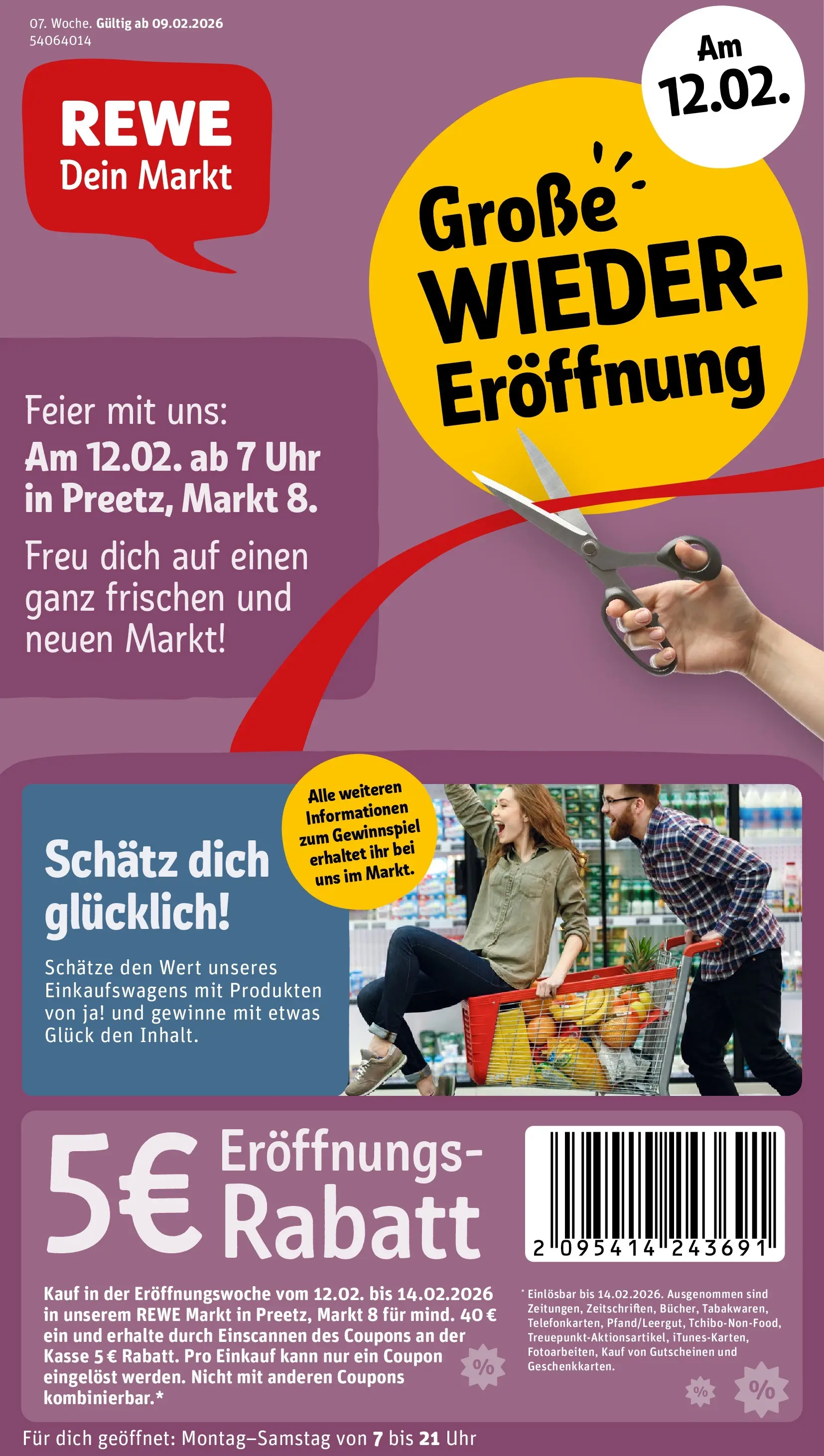 REWE Prospekt ab 09.02.2026 zum Blättern » Angebote | Seite: 1