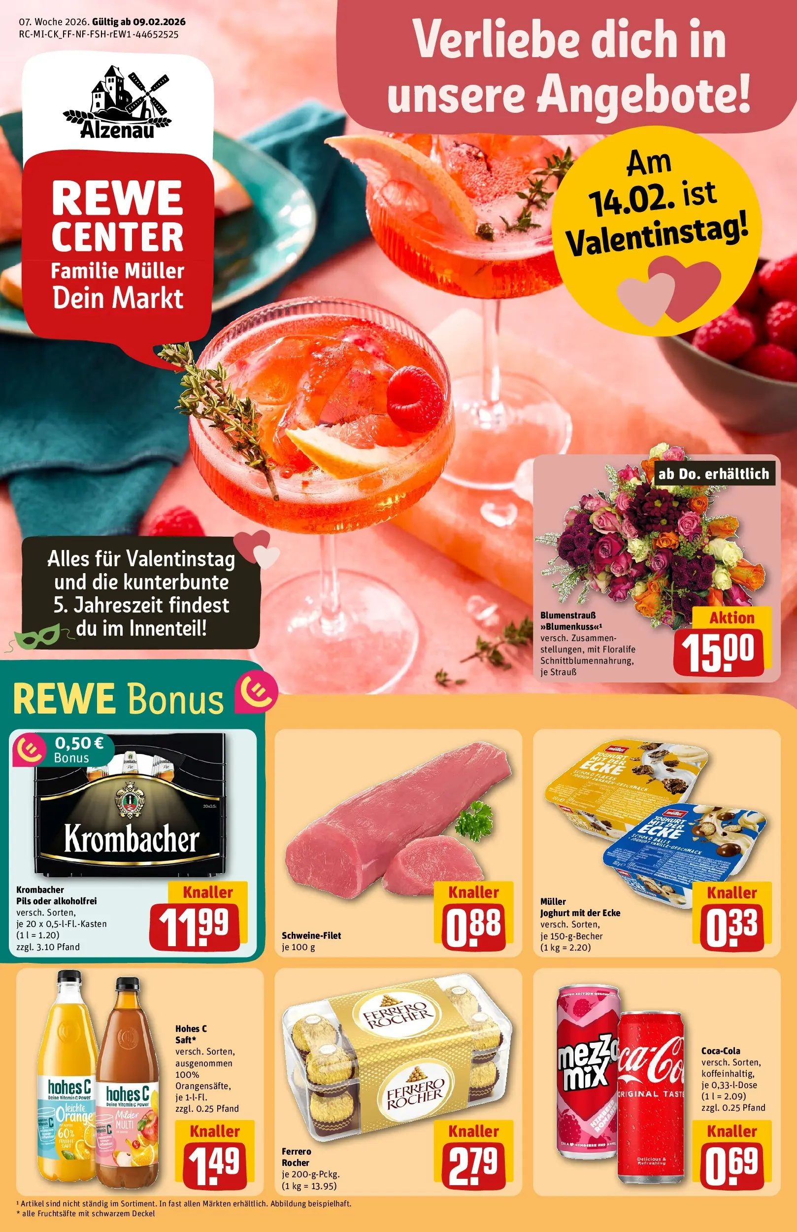 REWE Prospekt ab 09.02.2026 zum Blättern » Angebote | Seite: 1