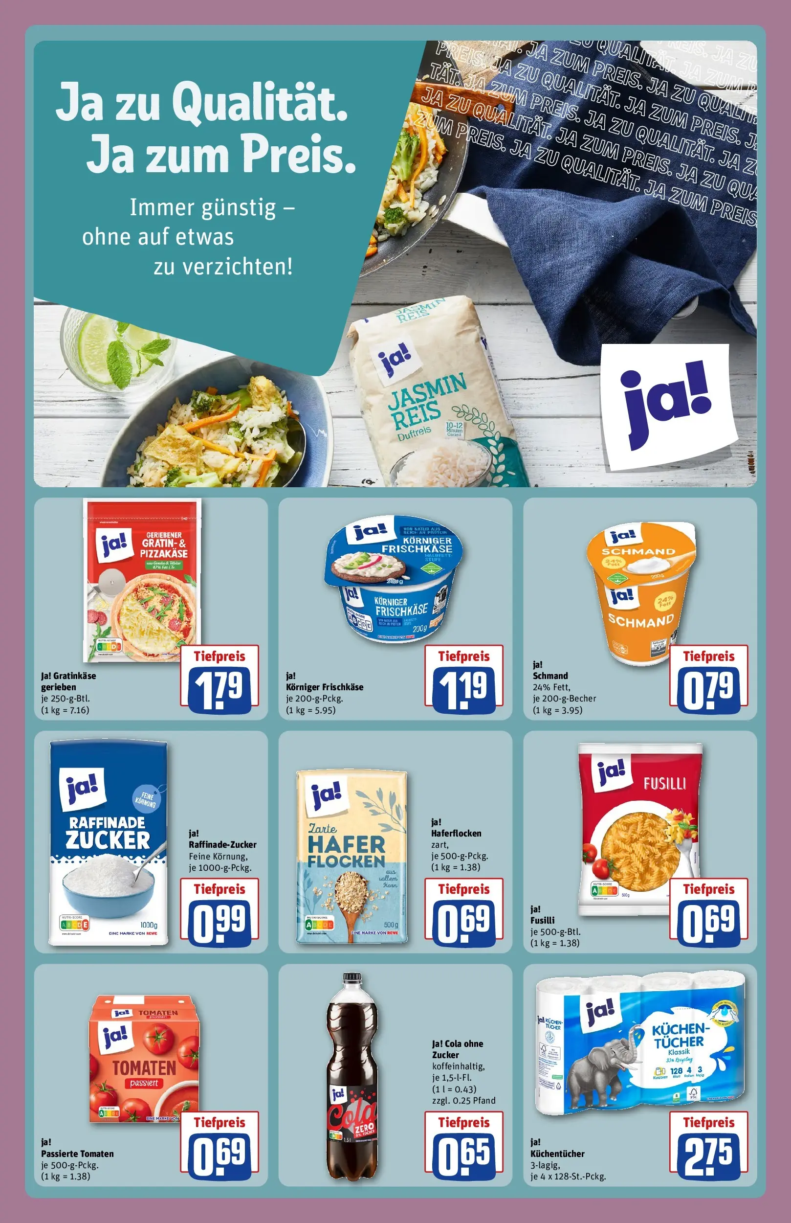 REWE Prospekt ab 09.02.2026 zum Blättern » Angebote | Seite: 3 | Produkte: Tomaten, Zucker, Reis, Kuchen