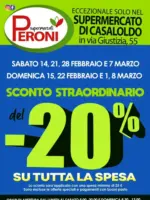 Supermercati Peroni Sconto straordinario del -20% - al 08.03.2026
