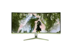 AROZZI NOVA 34 Zoll Curved Gaming Monitor, UWQHD, 1 ms Reaktionszeit, 350 cd/m&sup2;, 165 Hz, Forest Green