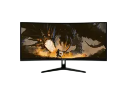AROZZI NOVA 34 Zoll Curved Gaming Monitor, UWQHD, 1 ms Reaktionszeit, 350 cd/m&sup2;, 165 Hz, Black
