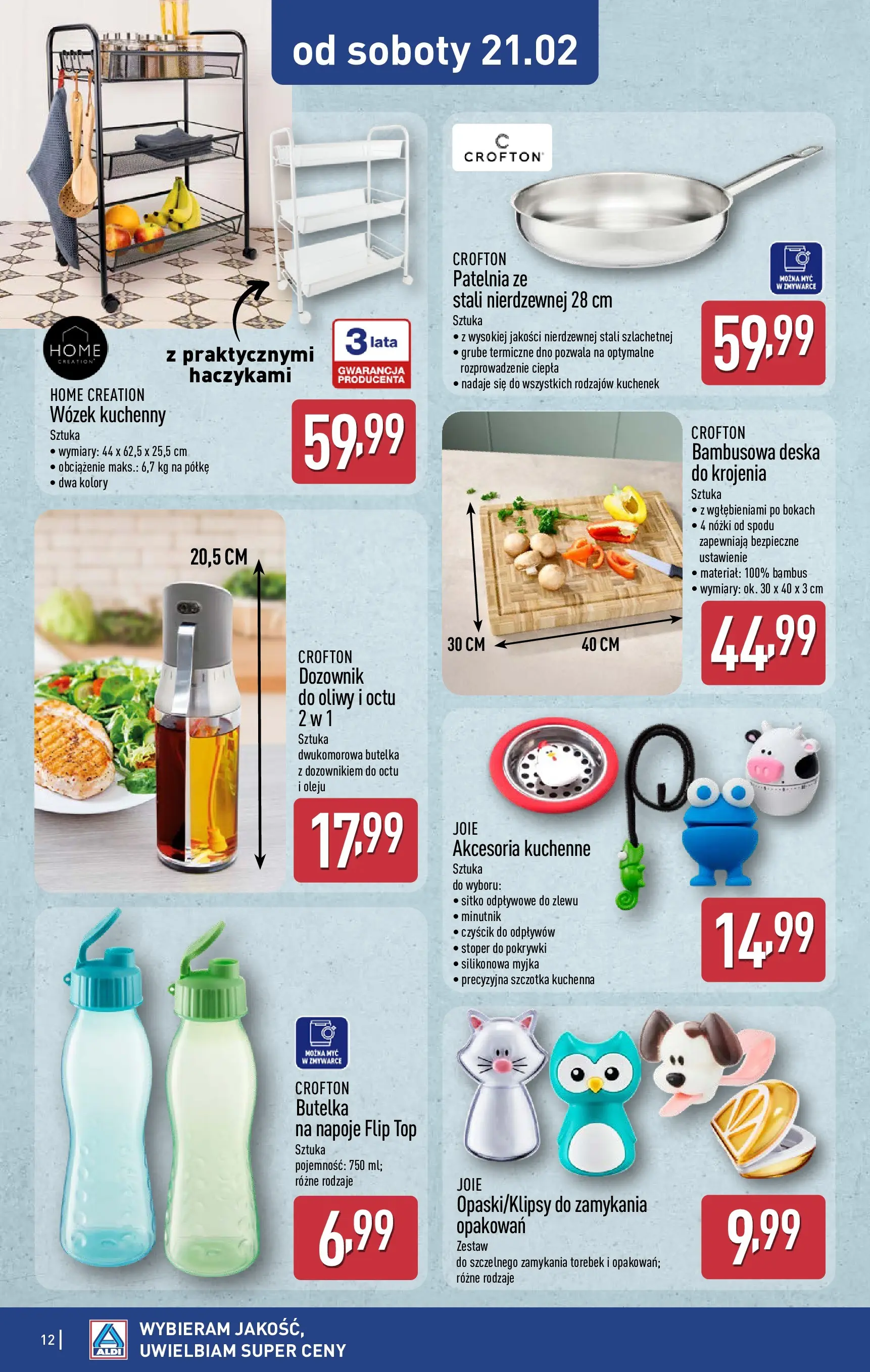 Aldi - Komfort i wygoda z ALDI od 17.02.2026 - Ulotka PDF, promocje | Strona: 12 | Produkty: Top, Napoje, Szczotka, Patelnia
