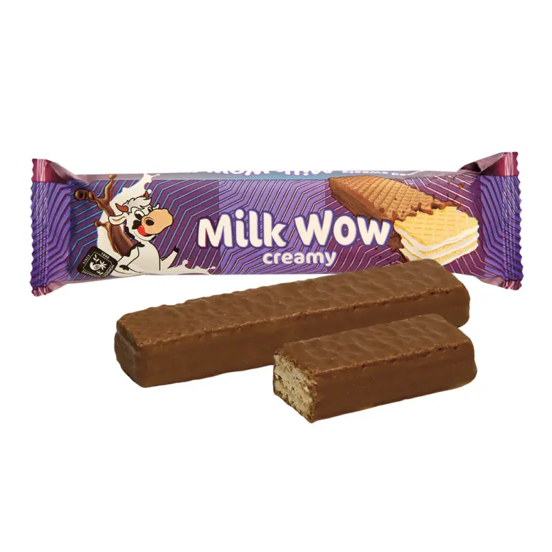 Milk Wow - Waffel-Konfekt mit Sahnegeschmack in kakaohaltiger Fettglasur/ lose