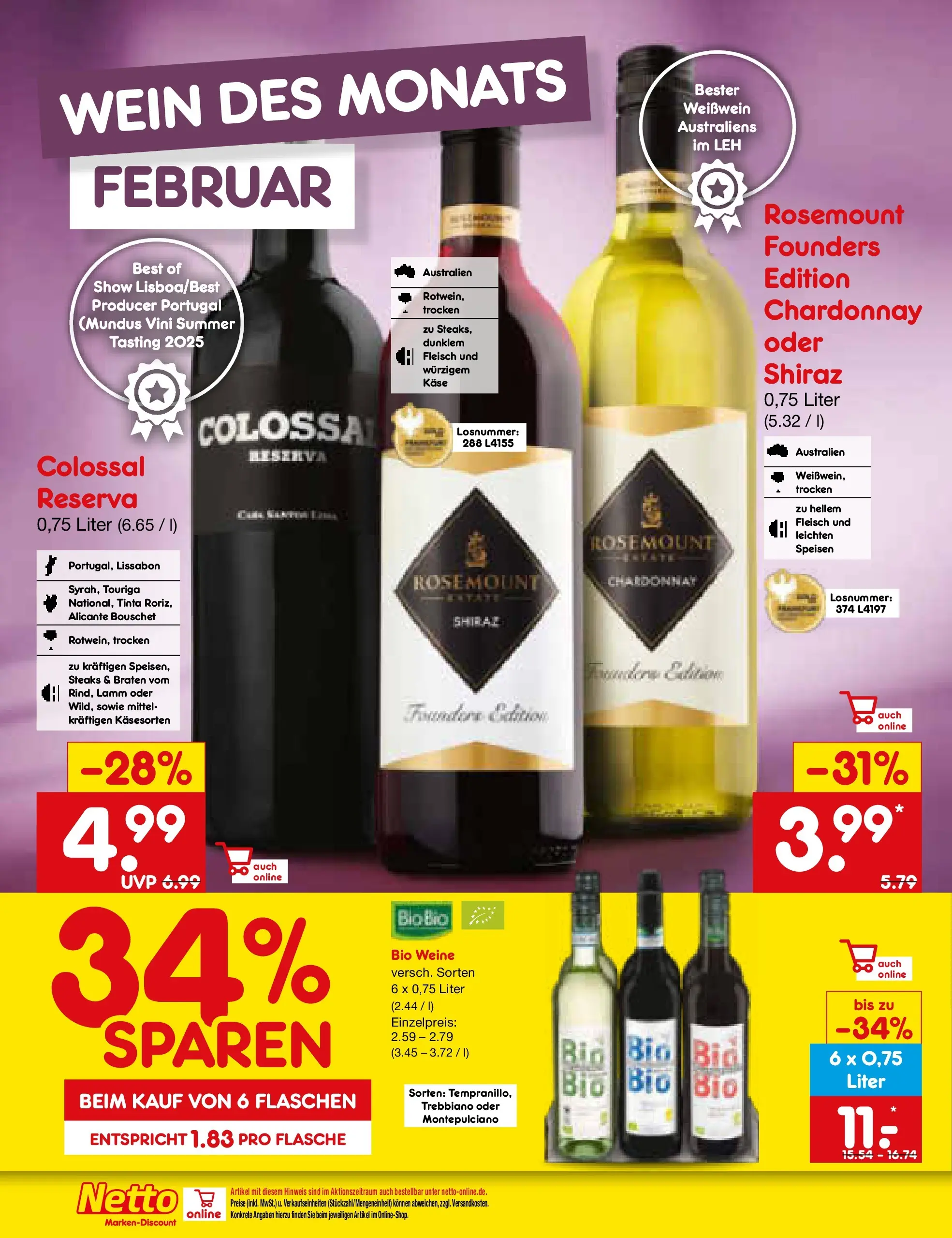 Netto Marken-Discount prospekt Buttenwiesen	 (ab 15.02.2026) » Angebote | Seite: 20 | Produkte: Käse, Weißwein, Wein, Fleisch