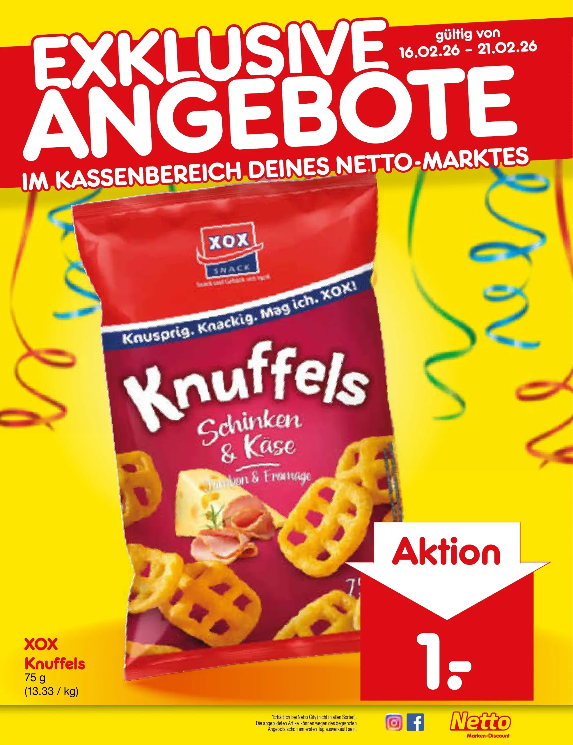 Netto Marken-Discount prospekt Buttenwiesen	 (ab 15.02.2026) » Angebote | Seite: 21 | Produkte: Käse, Schinken