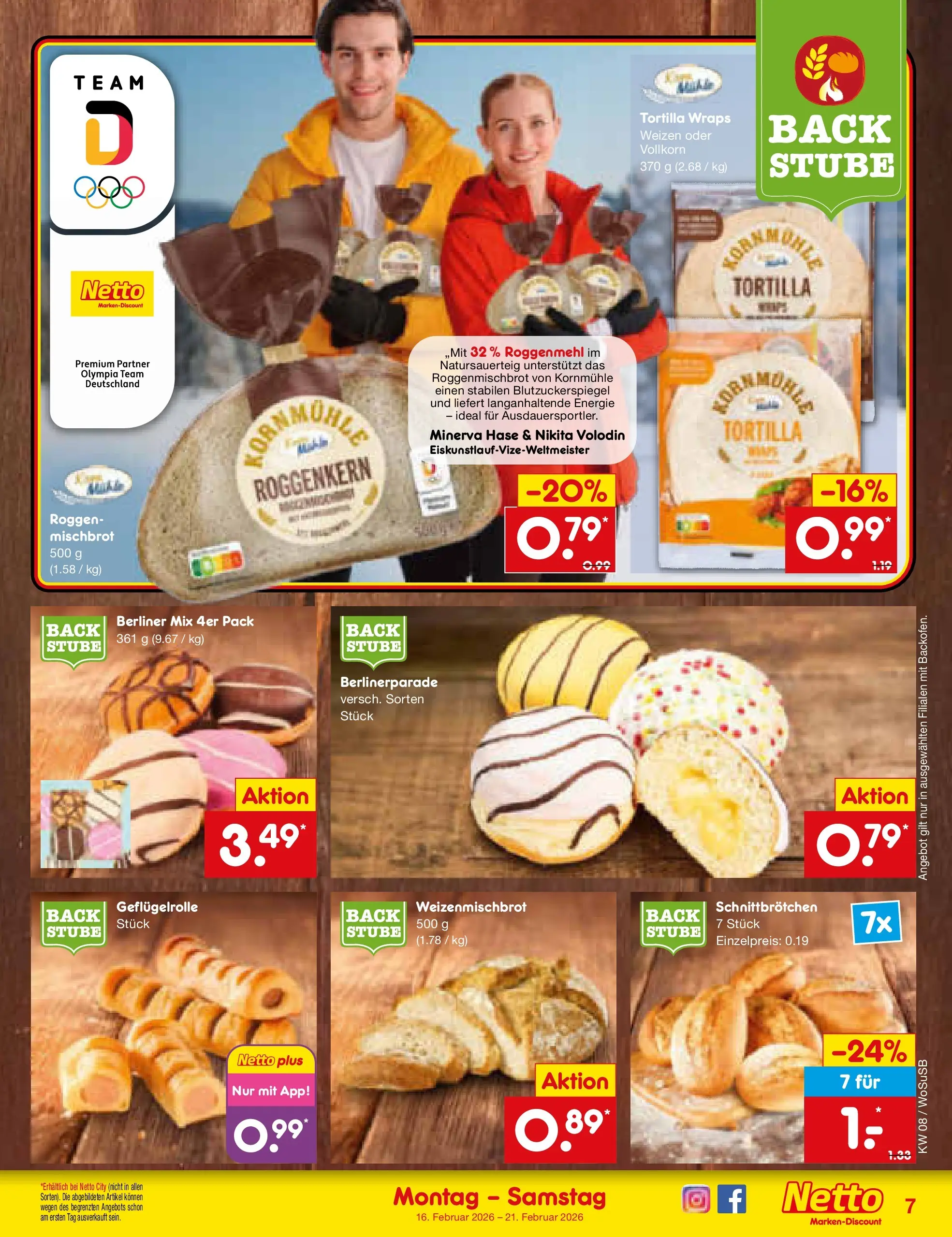 Netto Marken-Discount prospekt Mannheim	 (ab 16.02.2026) » Angebote | Seite: 7 | Produkte: Berliner