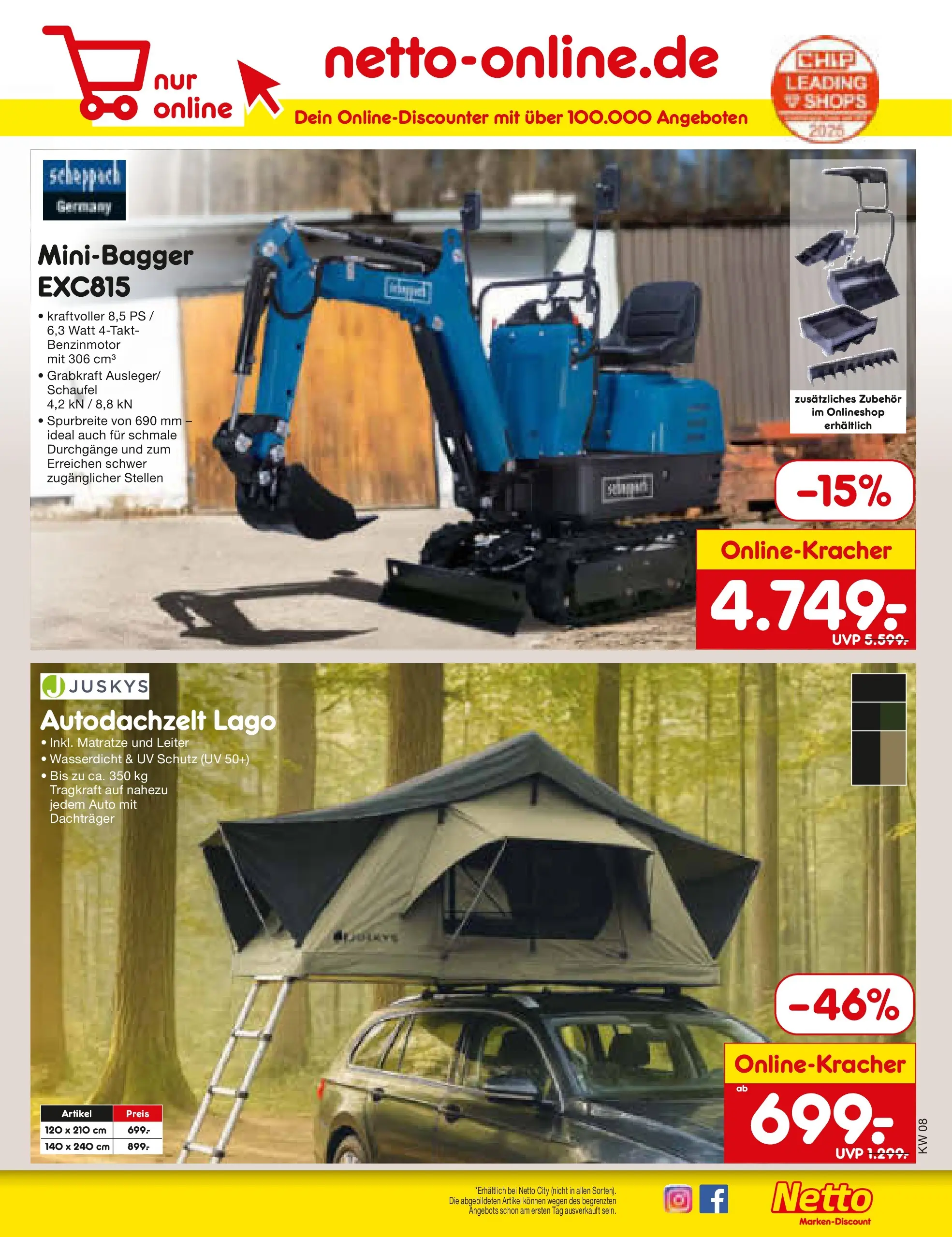 Netto Marken-Discount prospekt Buttenwiesen	 (ab 15.02.2026) » Angebote | Seite: 39 | Produkte: Matratze