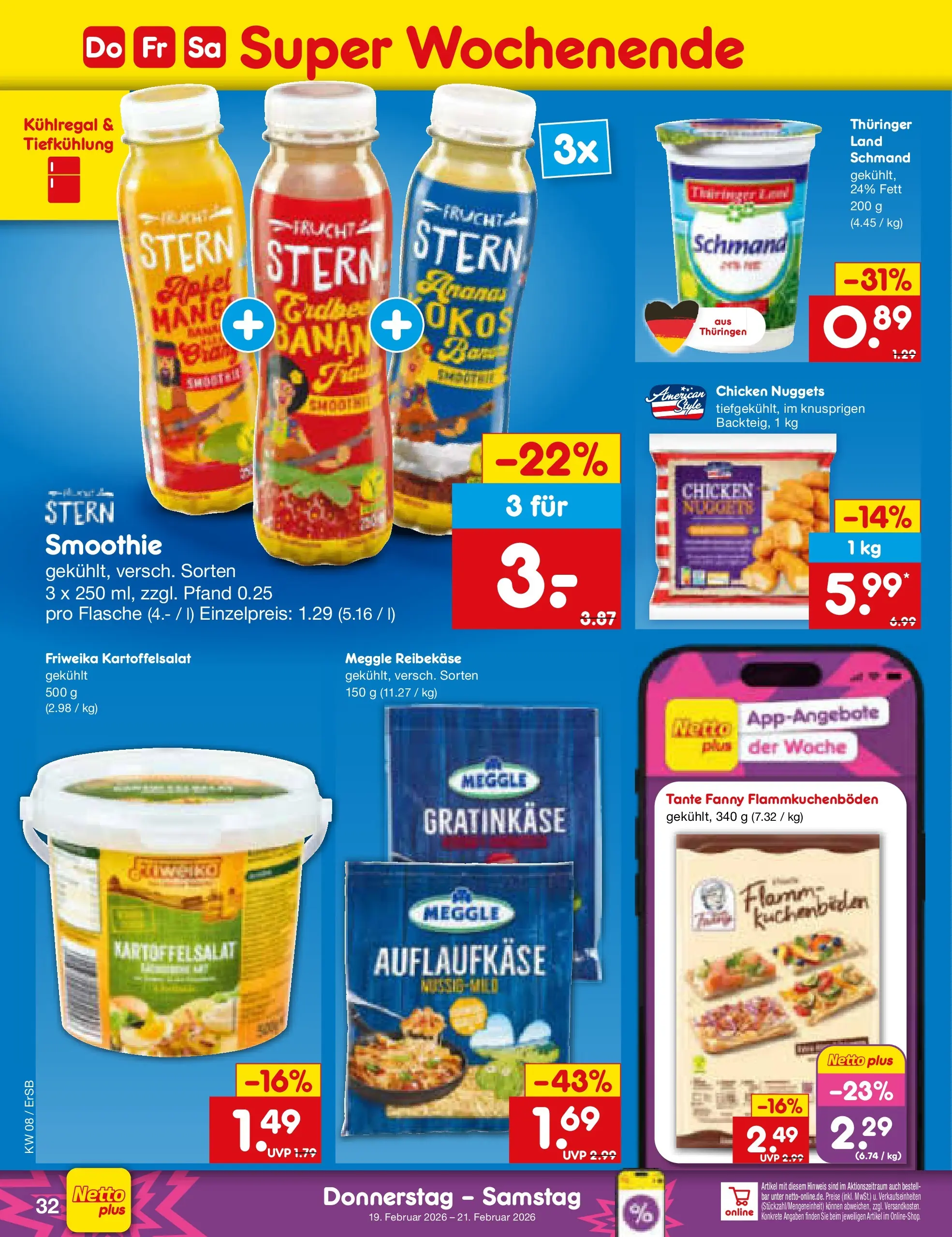 Netto Marken-Discount prospekt Nordhausen	 (ab 16.02.2026) » Angebote | Seite: 46 | Produkte: Äpfel, Ananas, Reibekase