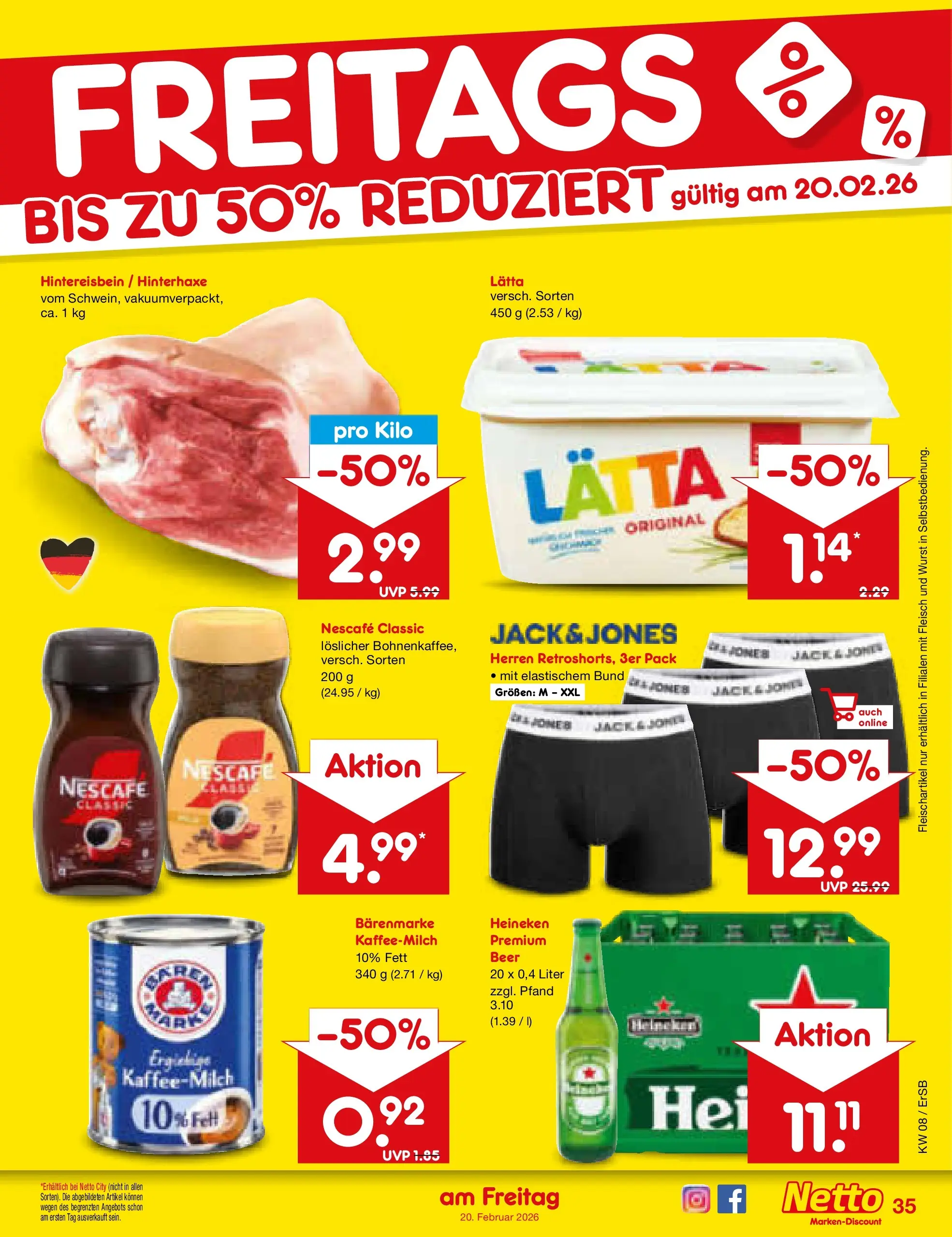 Netto Marken-Discount prospekt Nordhausen	 (ab 16.02.2026) » Angebote | Seite: 49 | Produkte: Nescafe, Nescafe classic, Wurst, Fleisch