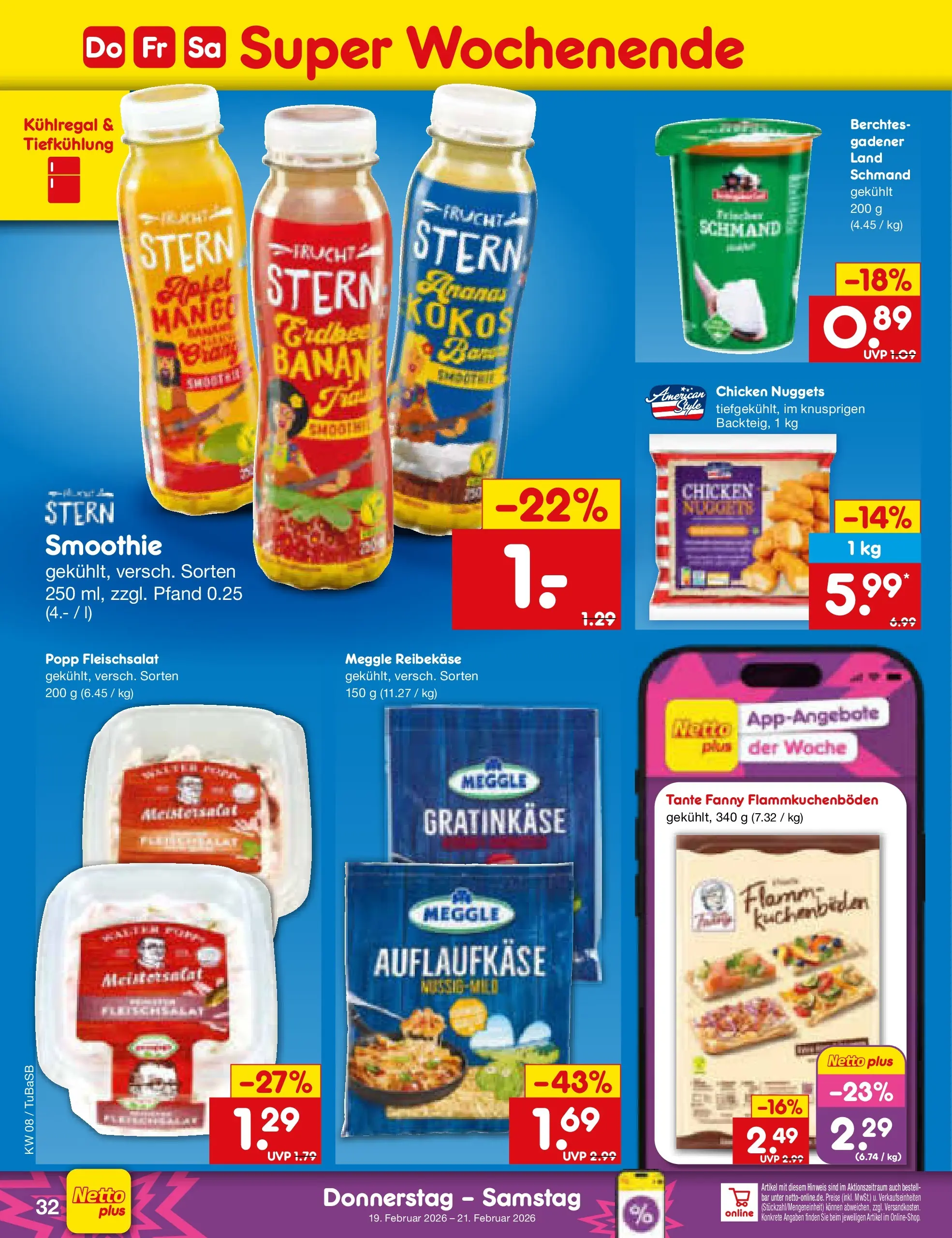 Netto Marken-Discount prospekt Lahr-Langenwinkel	 (ab 15.02.2026) » Angebote | Seite: 46 | Produkte: Äpfel, Ananas, Mango, Reibekase