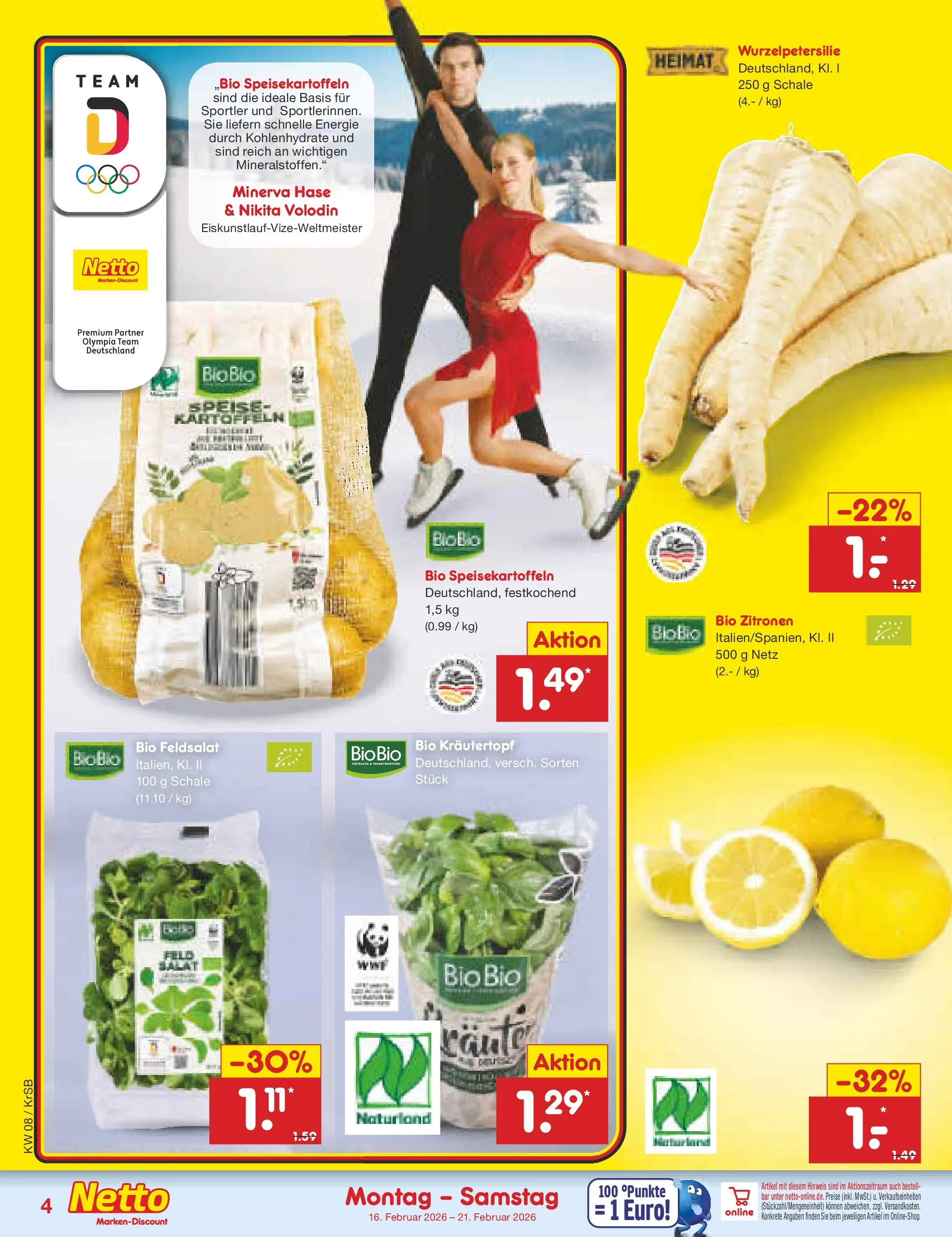 Netto Marken-Discount prospekt Jüchen	 (ab 16.02.2026) » Angebote | Seite: 4 | Produkte: Zitronen
