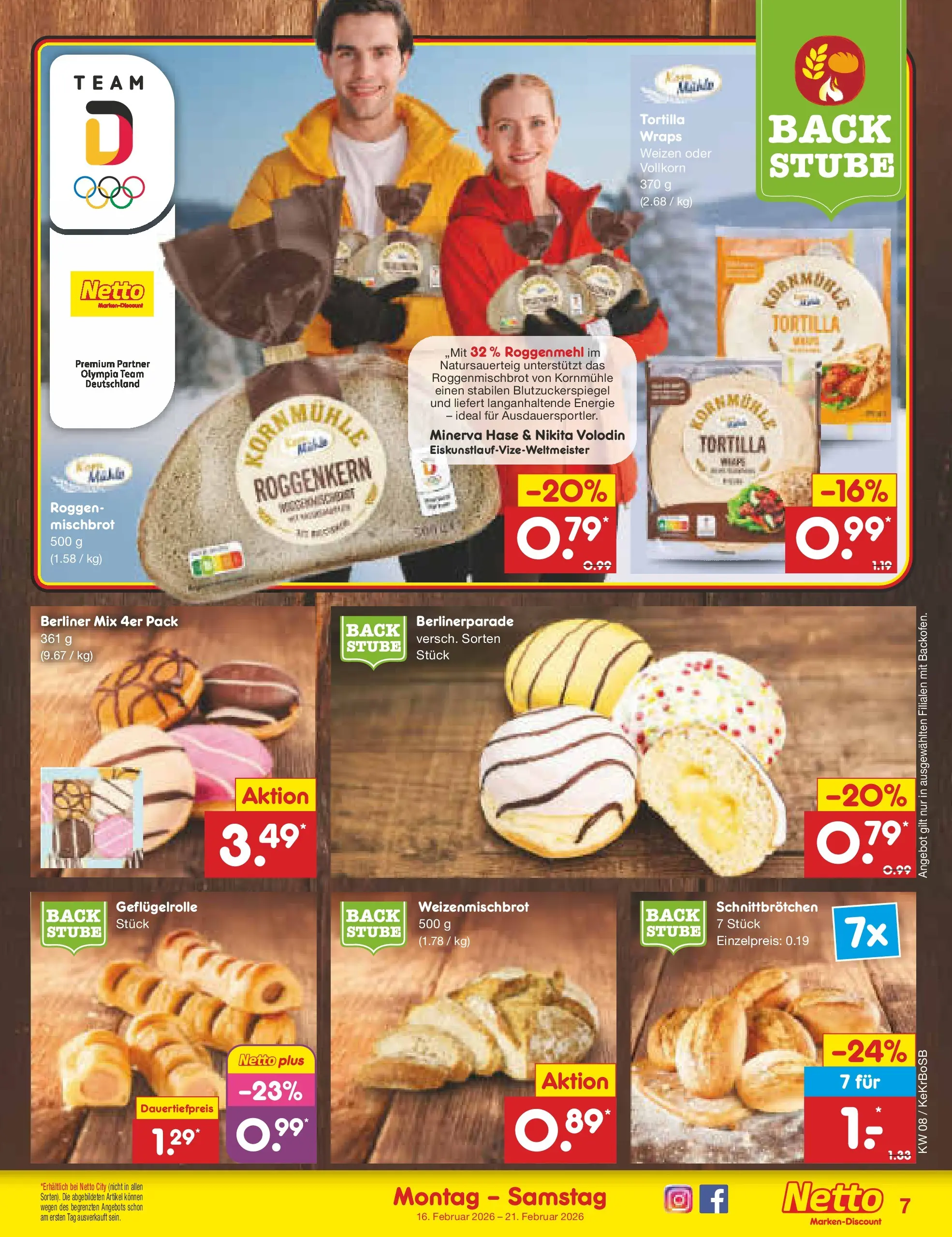 Netto Marken-Discount prospekt Stadtlohn	 (ab 15.02.2026) » Angebote | Seite: 7 | Produkte: Berliner