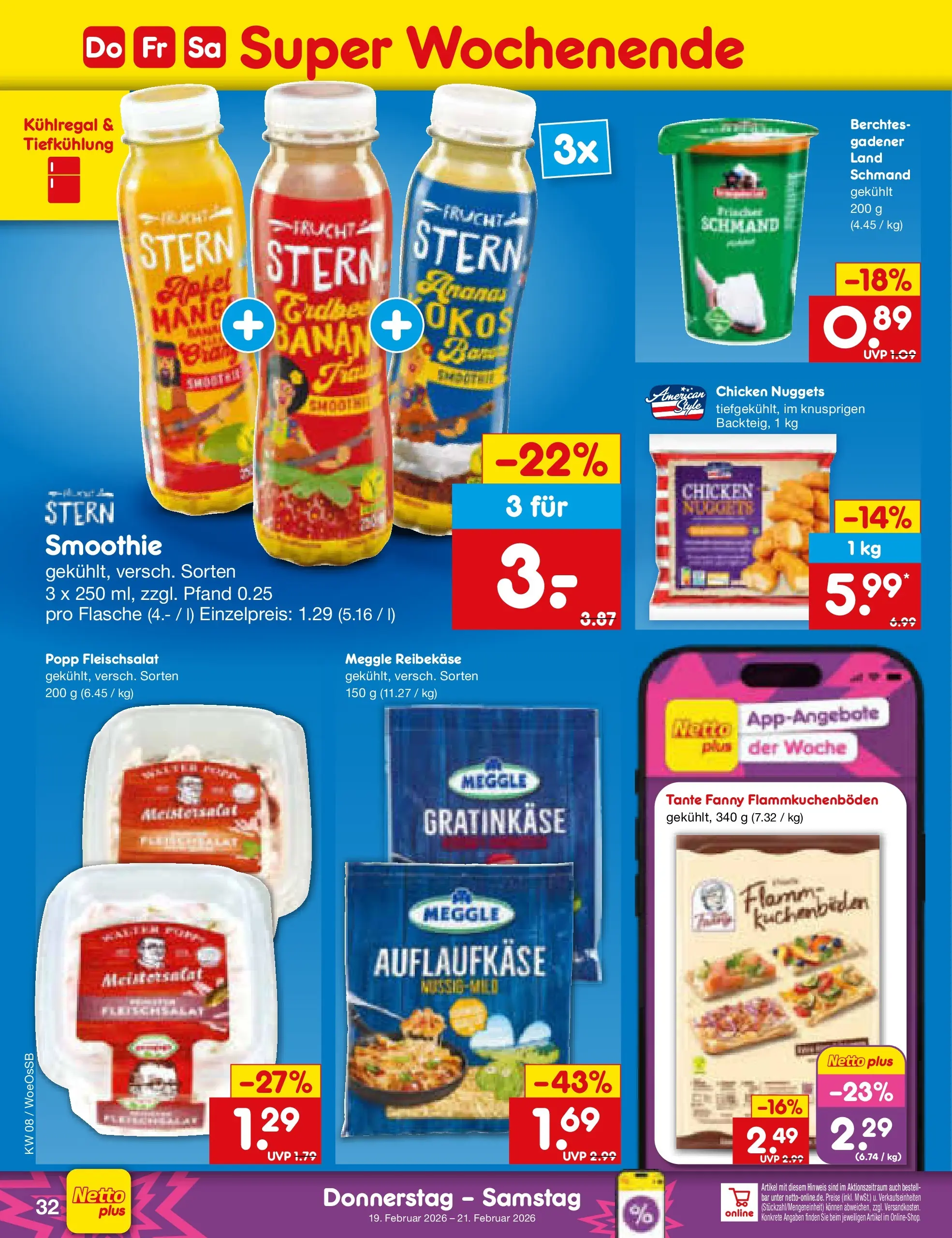 Netto Marken-Discount prospekt Gemmingen	 (ab 15.02.2026) » Angebote | Seite: 46 | Produkte: Äpfel, Ananas, Reibekase
