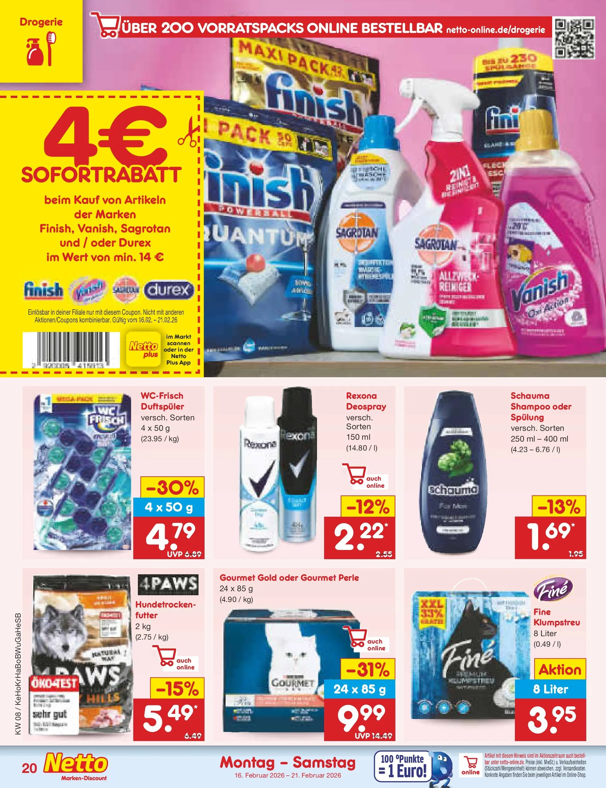 Netto Marken-Discount prospekt Stemwede-Dielingen	 (ab 15.02.2026) » Angebote | Seite: 28 | Produkte: Finish, Shampoo, Spülung, Deospray