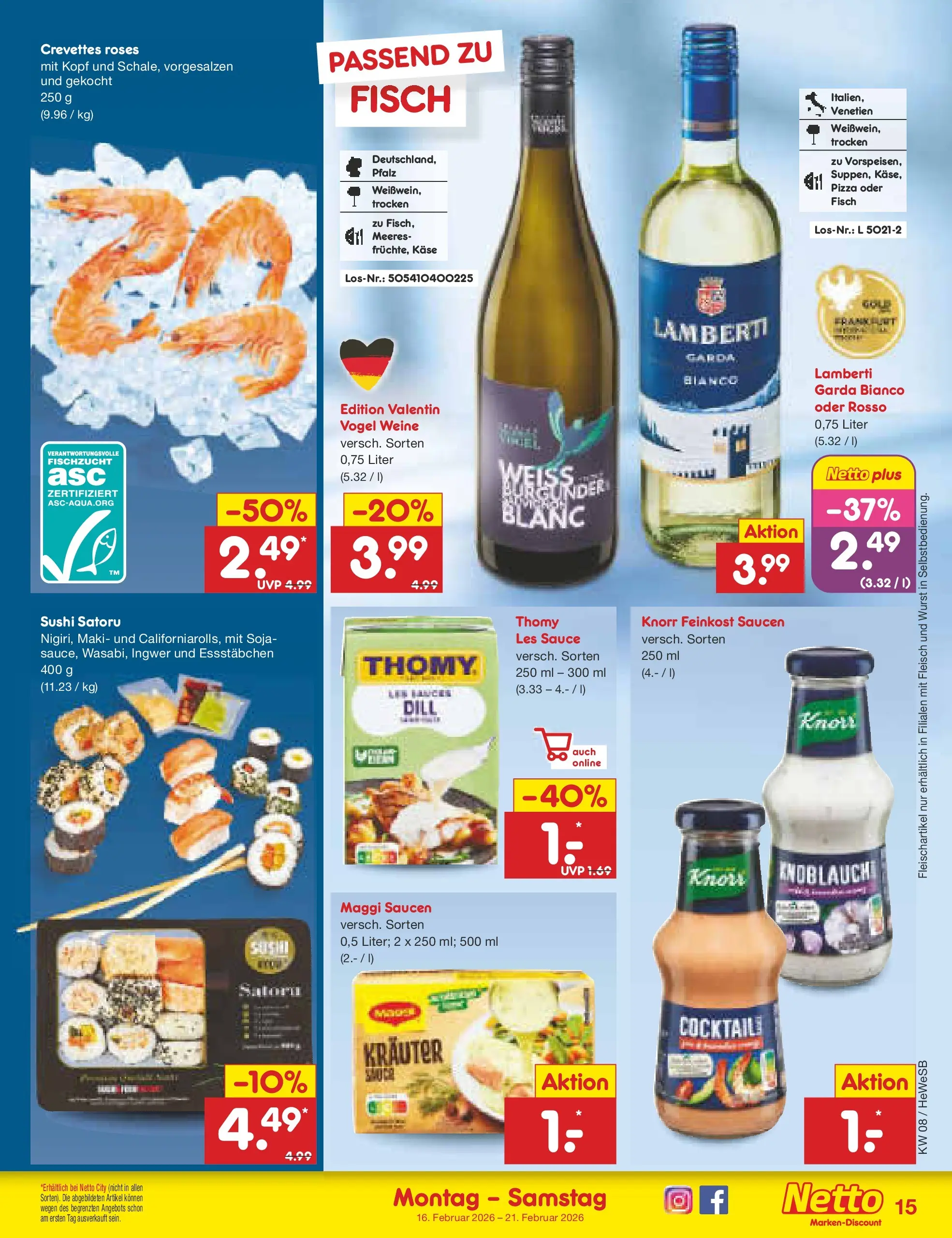 Netto Marken-Discount prospekt Hamburg	 (ab 15.02.2026) » Angebote | Seite: 17 | Produkte: Käse, Knoblauch, Pizza, Fleisch