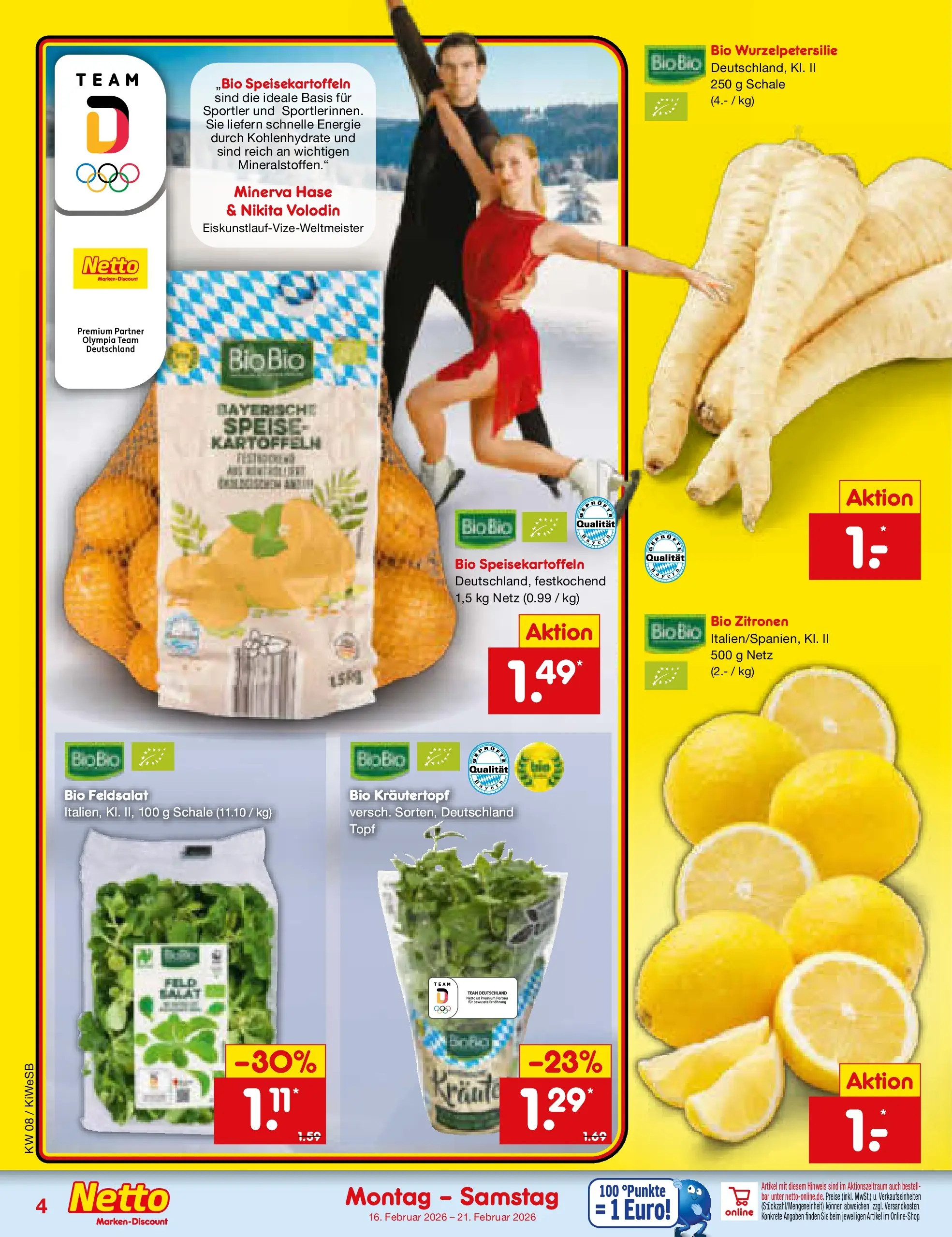 Netto Marken-Discount prospekt Bad Friedrichshall	 (ab 16.02.2026) » Angebote | Seite: 4 | Produkte: Kartoffeln, Zitronen