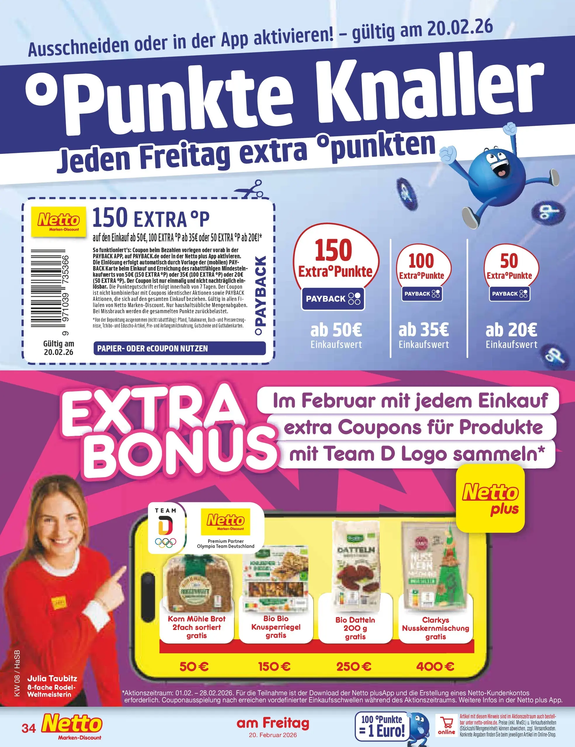 Netto Marken-Discount prospekt Wuppertal	 (ab 16.02.2026) » Angebote | Seite: 48 | Produkte: Mühle, Brot