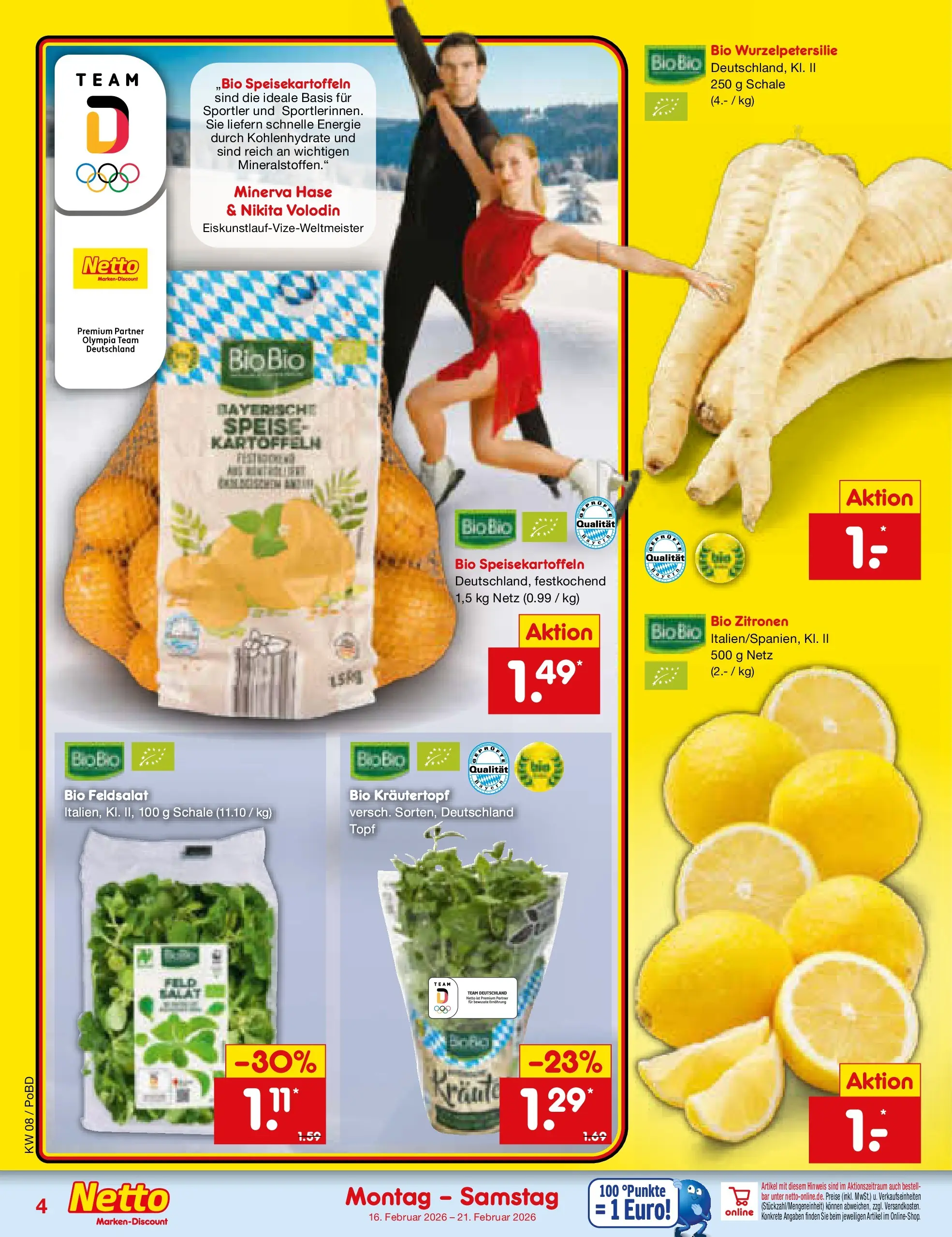Netto Marken-Discount prospekt Selb	 (ab 15.02.2026) » Angebote | Seite: 4 | Produkte: Kartoffeln, Zitronen