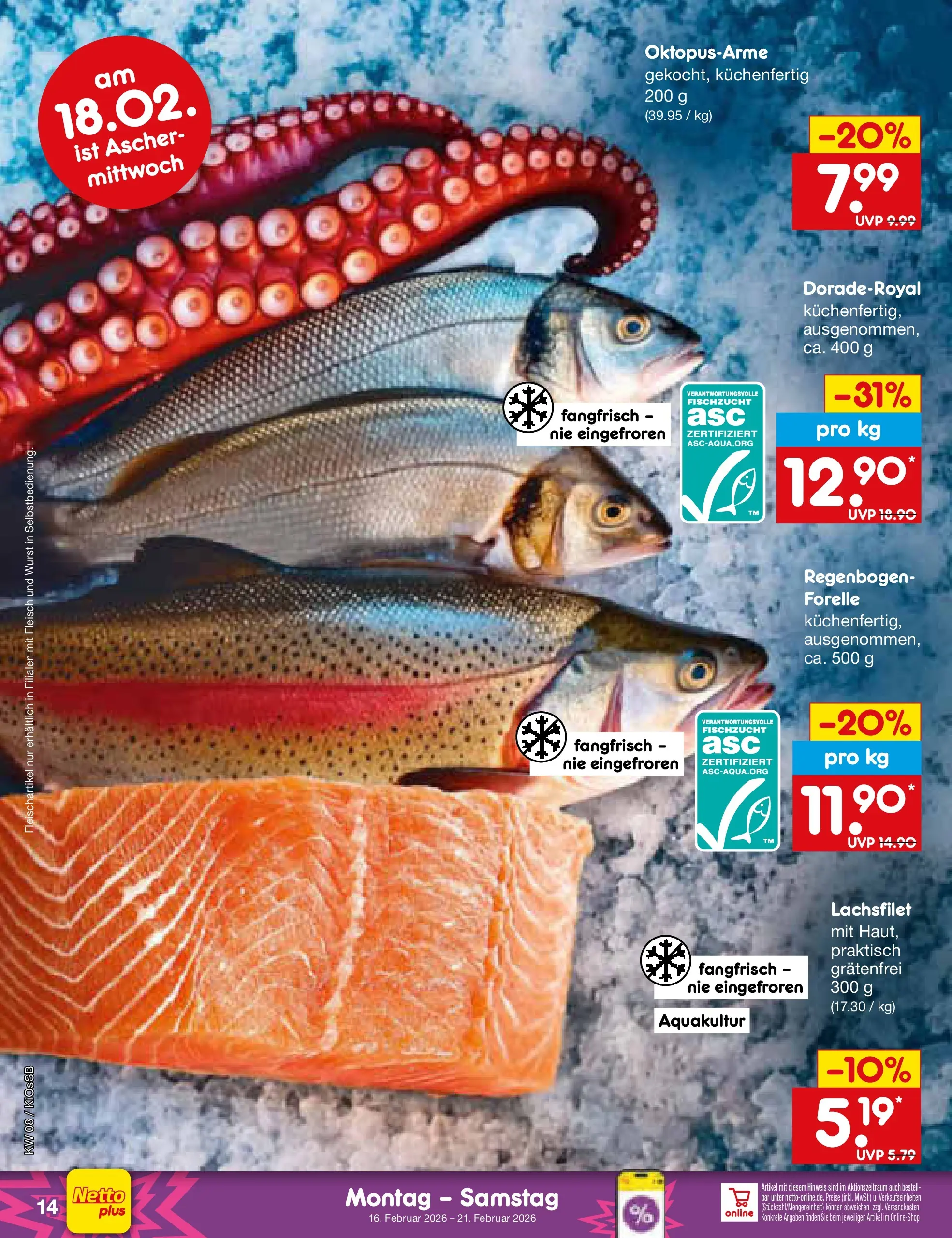 Netto Marken-Discount prospekt Oberhaid	 (ab 15.02.2026) » Angebote | Seite: 16 | Produkte: Wurst, Fleisch
