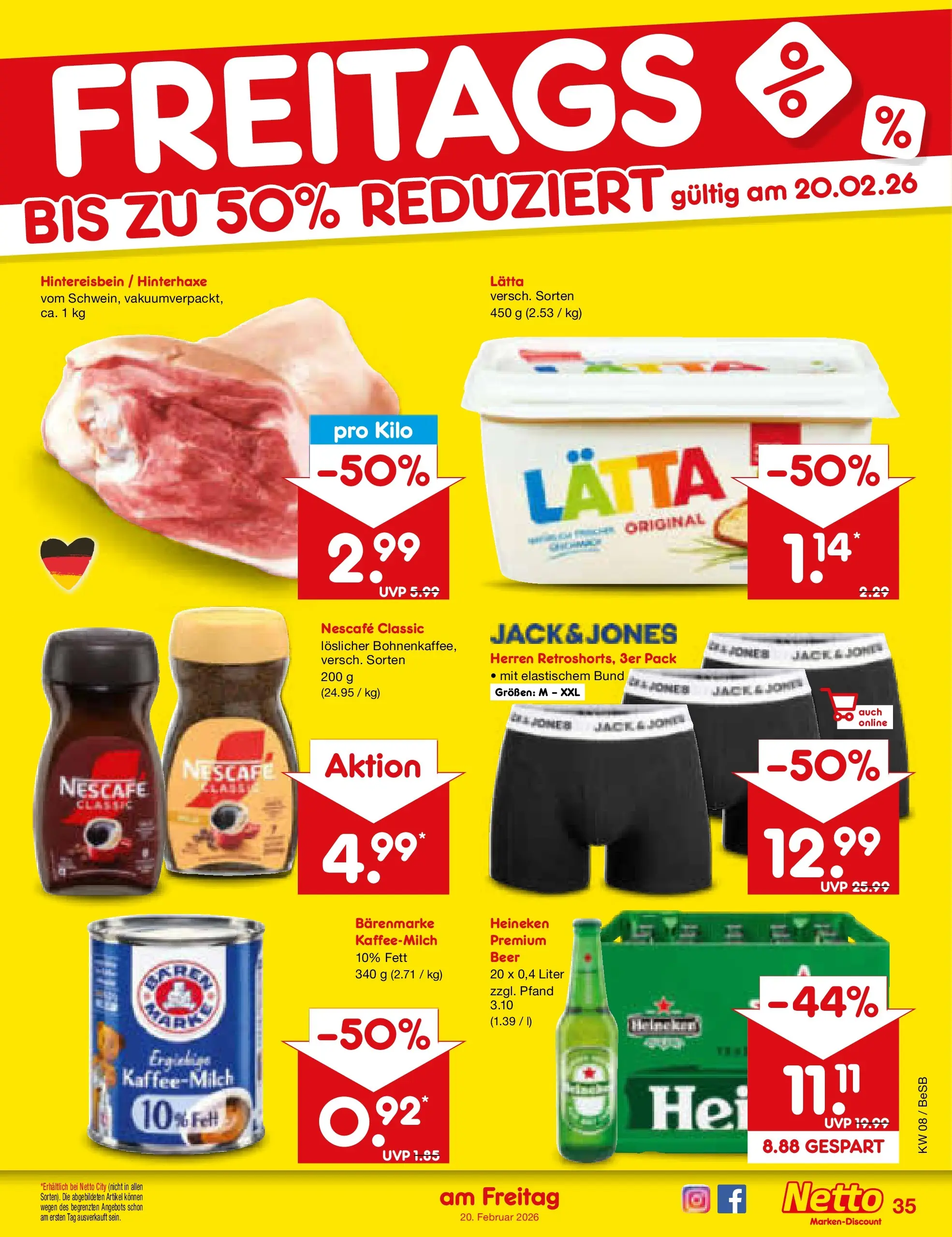 Netto Marken-Discount prospekt Kremmen	 (ab 16.02.2026) » Angebote | Seite: 49 | Produkte: Nescafe, Heineken, Nescafe classic, Lätta