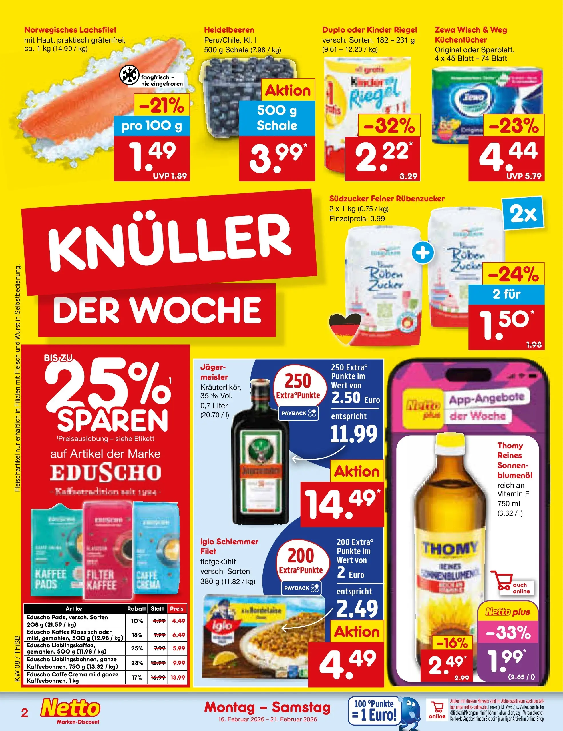 Netto Marken-Discount prospekt Pirna	 (ab 15.02.2026) » Angebote | Seite: 2 | Produkte: Iglo, Zewa, Heidelbeeren, Fleisch