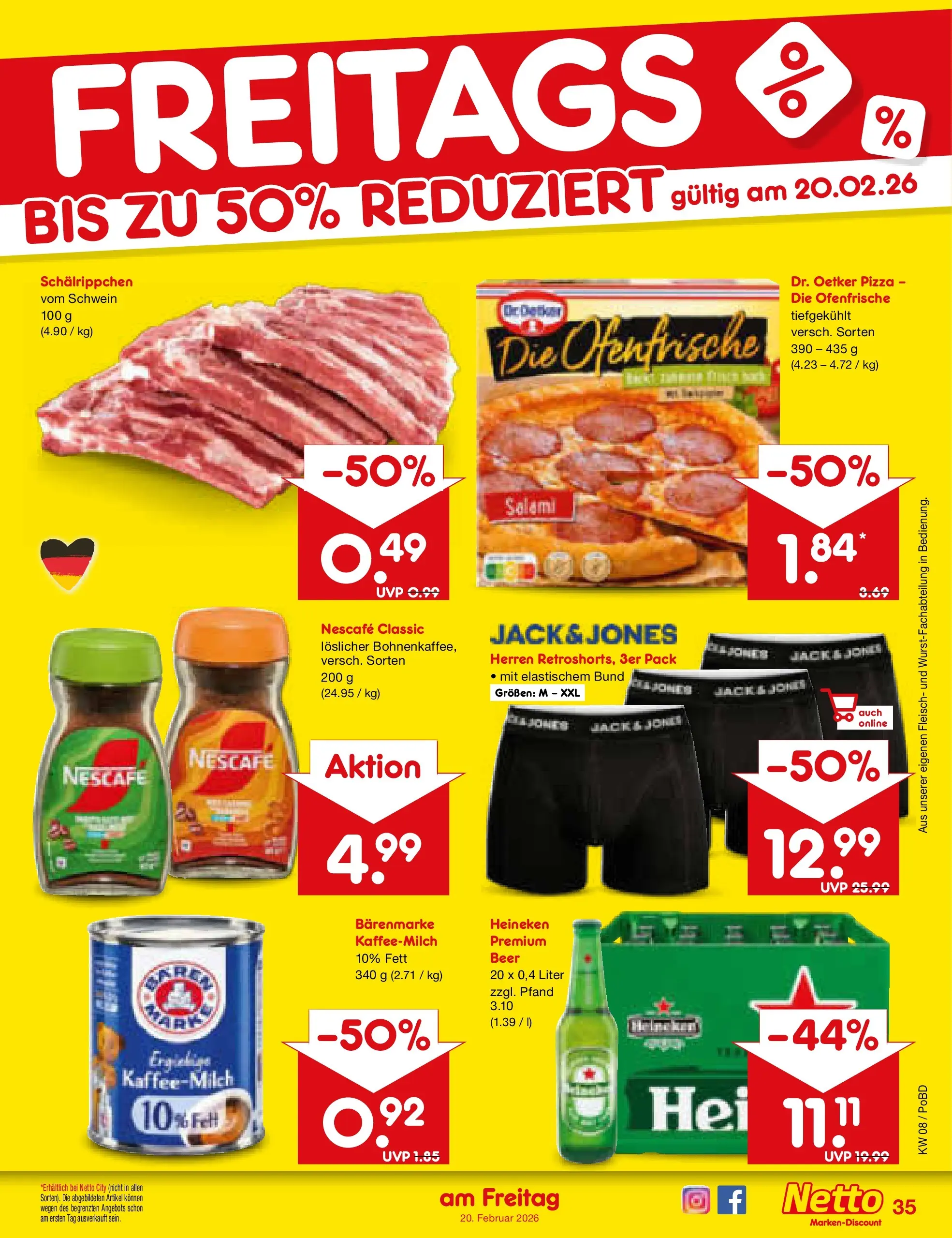 Netto Marken-Discount prospekt Selb	 (ab 15.02.2026) » Angebote | Seite: 43 | Produkte: Nescafe, Ofenfrische, Nescafe classic, Pizza