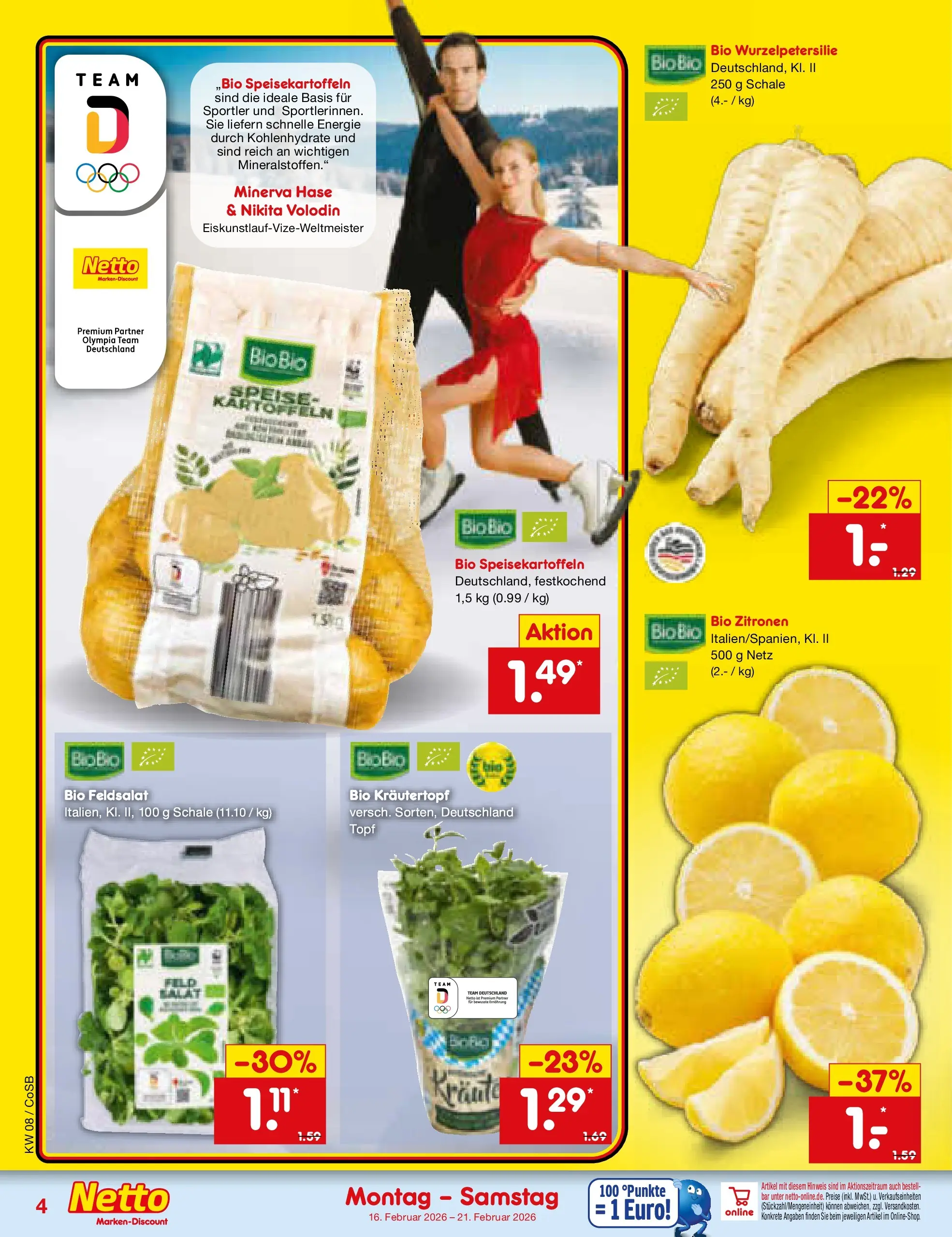 Netto Marken-Discount prospekt Bitterfeld-Wolfen	 (ab 15.02.2026) » Angebote | Seite: 4 | Produkte: Kartoffeln, Zitronen