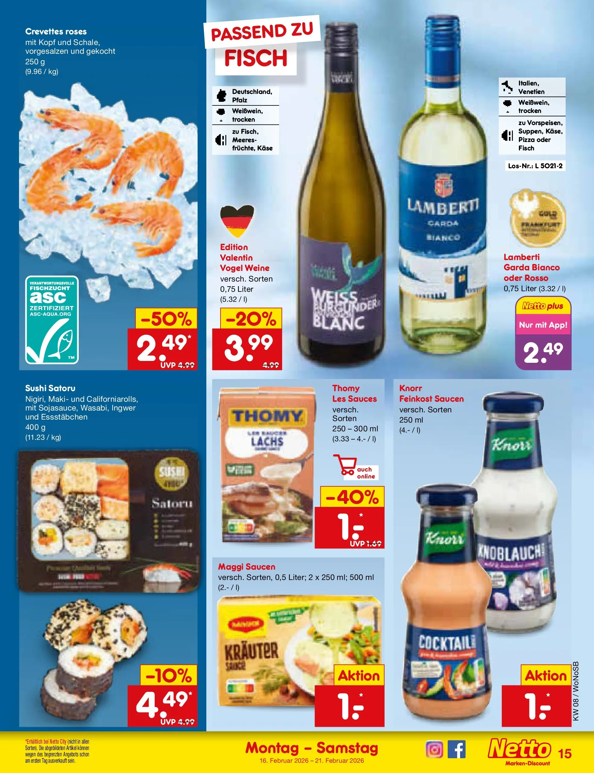 Netto Marken-Discount prospekt Lahnau	 (ab 15.02.2026) » Angebote | Seite: 17 | Produkte: Maggi, Käse, Knorr, Pizza