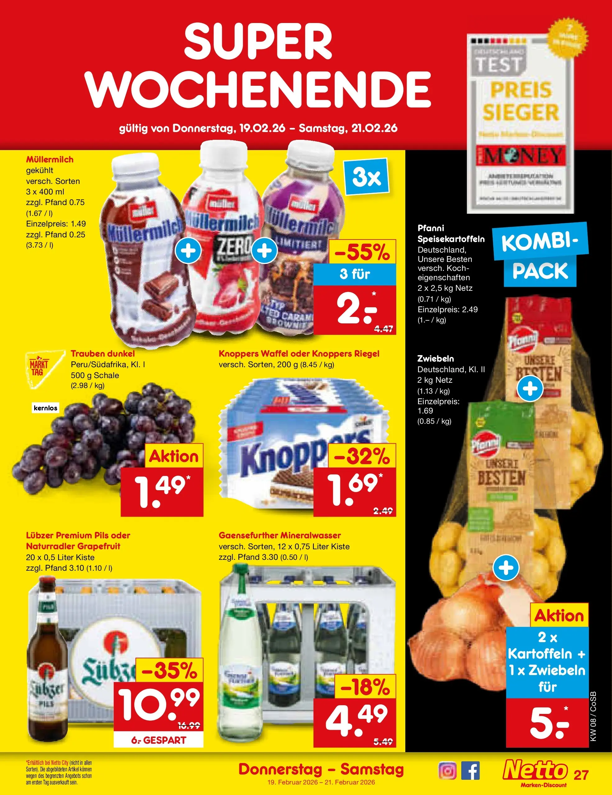 Netto Marken-Discount prospekt Bitterfeld-Wolfen	 (ab 15.02.2026) » Angebote | Seite: 41 | Produkte: Trauben, Pils, Grapefruit, Lubzer