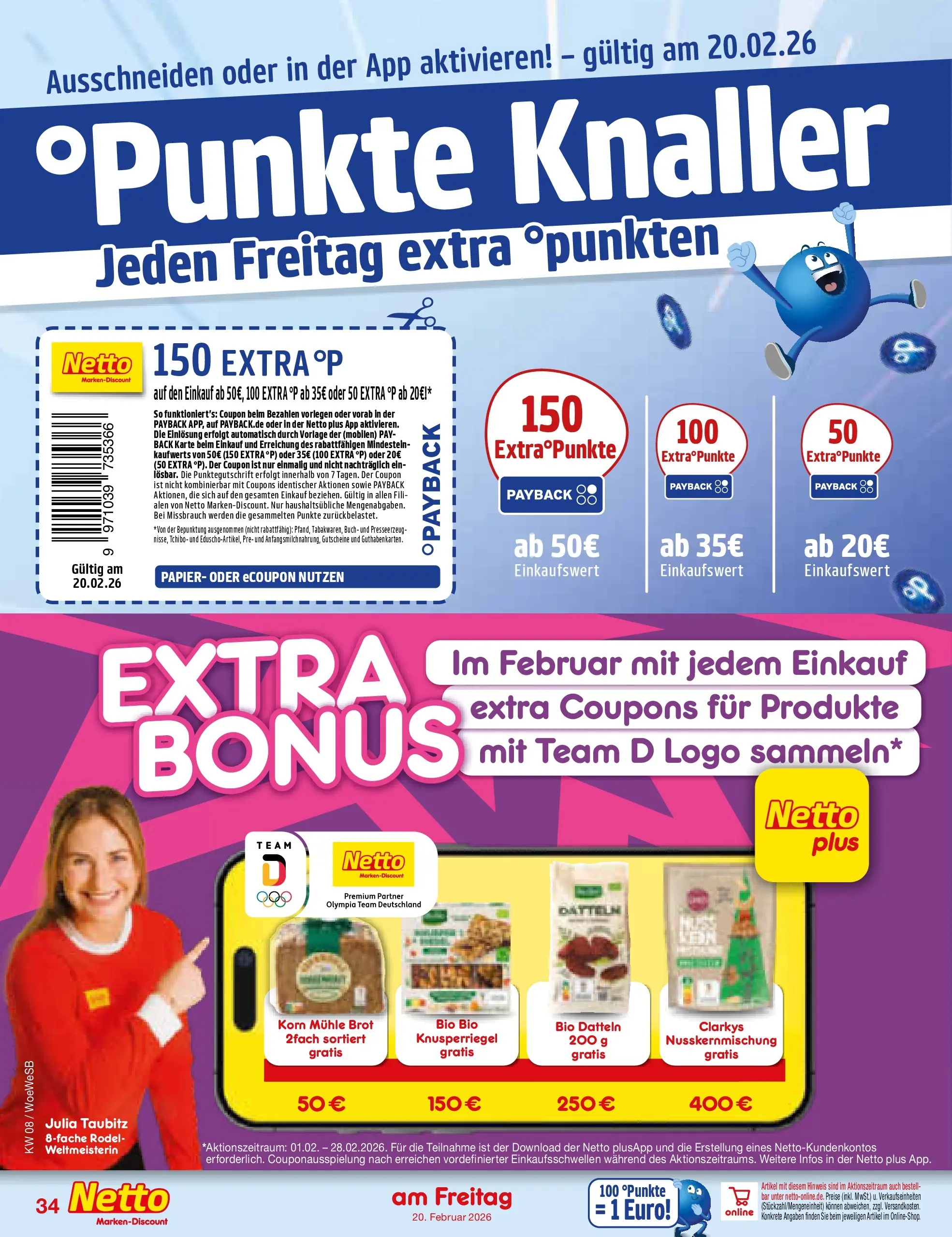 Netto Marken-Discount prospekt Katzweiler	 (ab 16.02.2026) » Angebote | Seite: 48 | Produkte: Mühle, Brot