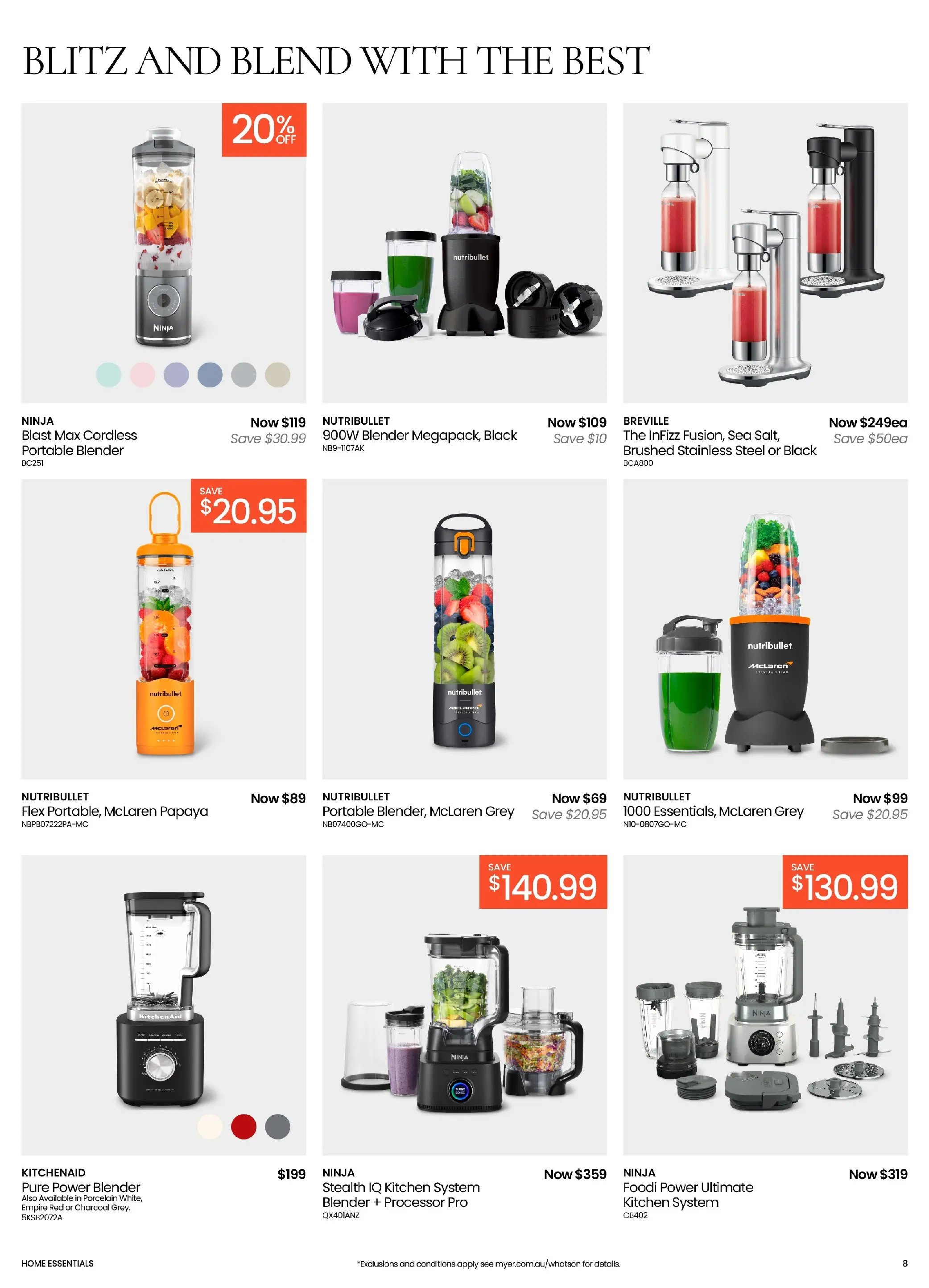 Myer - Home Essentials - Hardgoods - 09/02/2026 > weekly / monthly specials | Page: 8