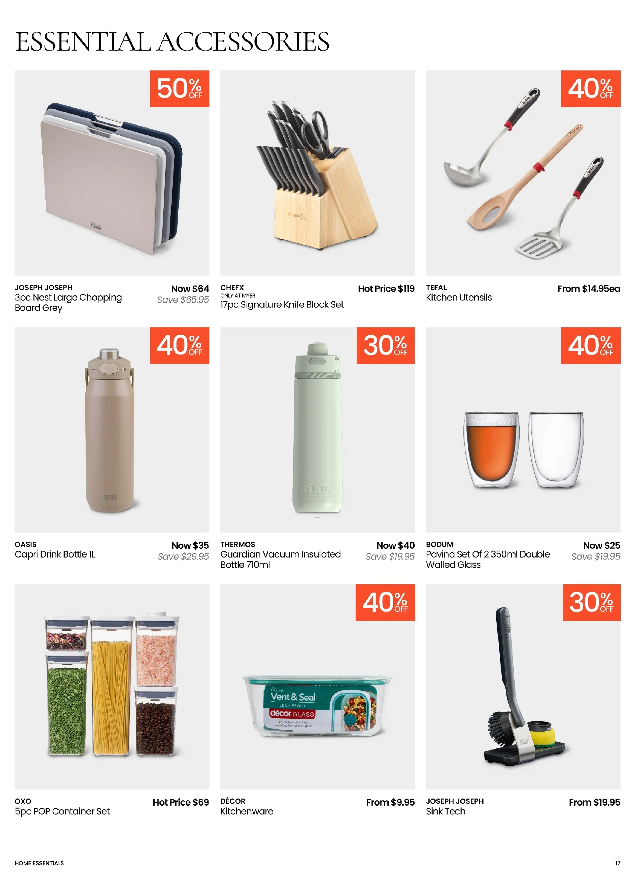 Myer - Home Essentials - Hardgoods - 09/02/2026 > weekly / monthly specials | Page: 17