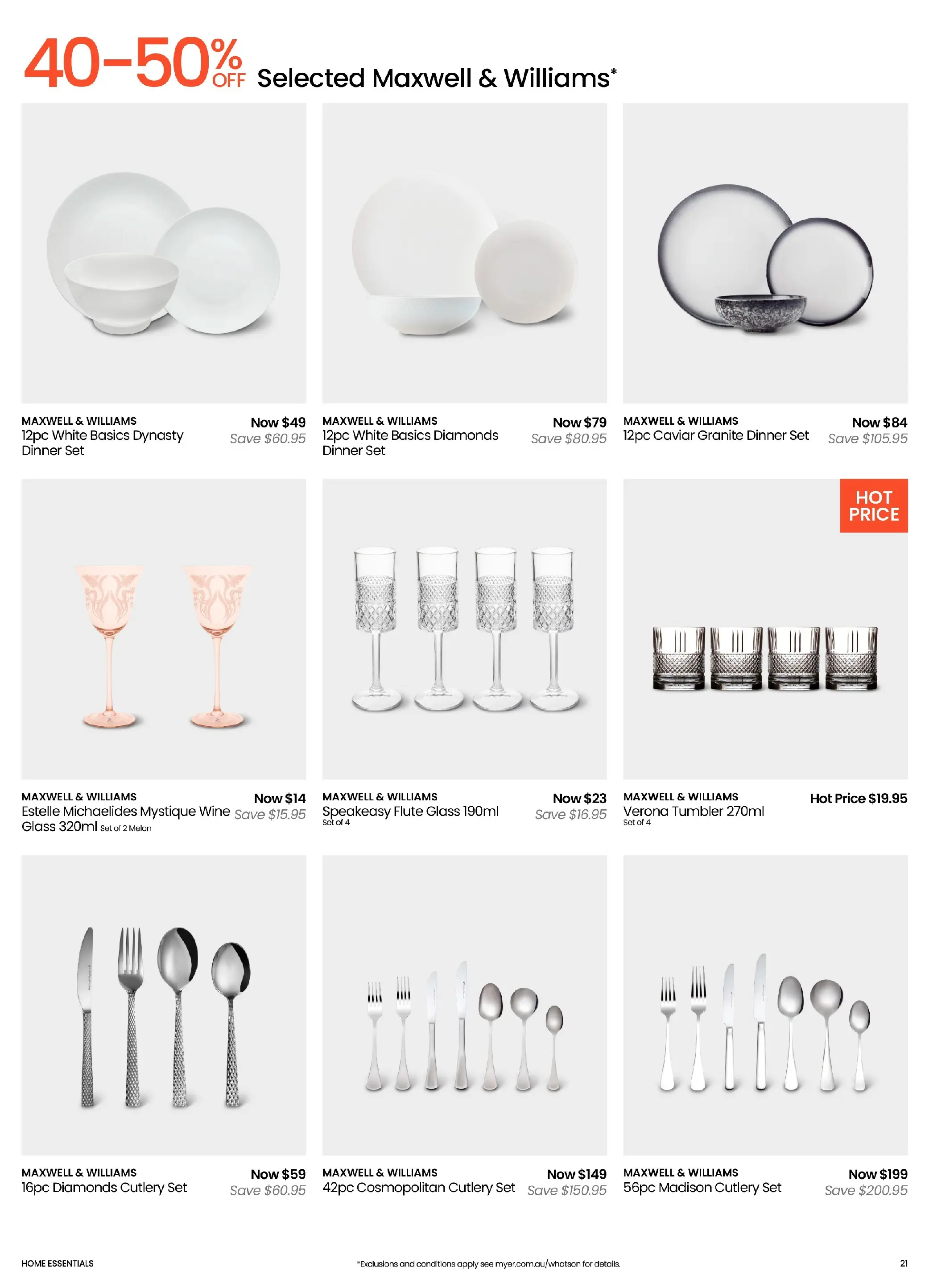 Myer - Home Essentials - Hardgoods - 09/02/2026 > weekly / monthly specials | Page: 21
