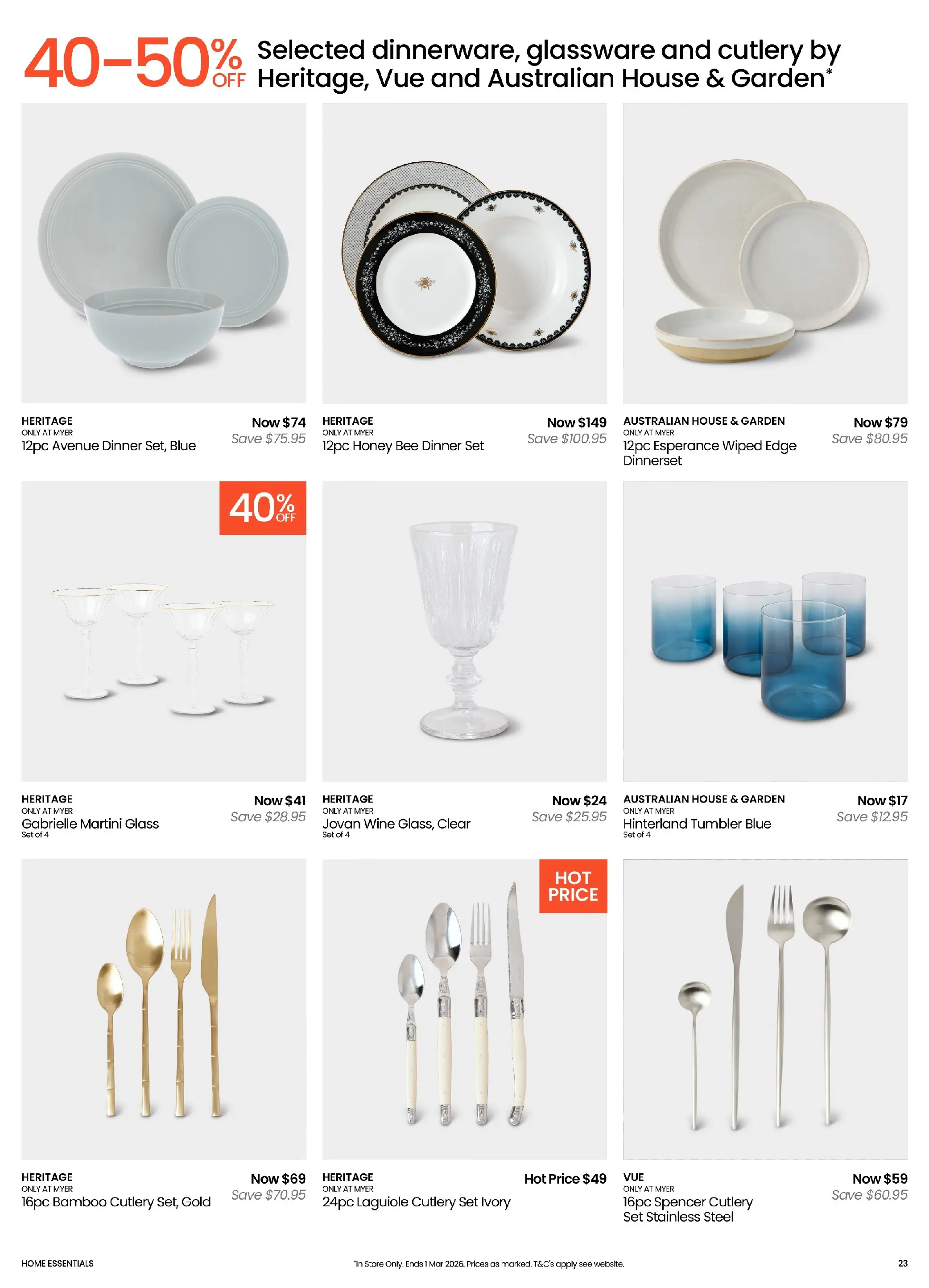 Myer - Home Essentials - Hardgoods - 09/02/2026 > weekly / monthly specials | Page: 23