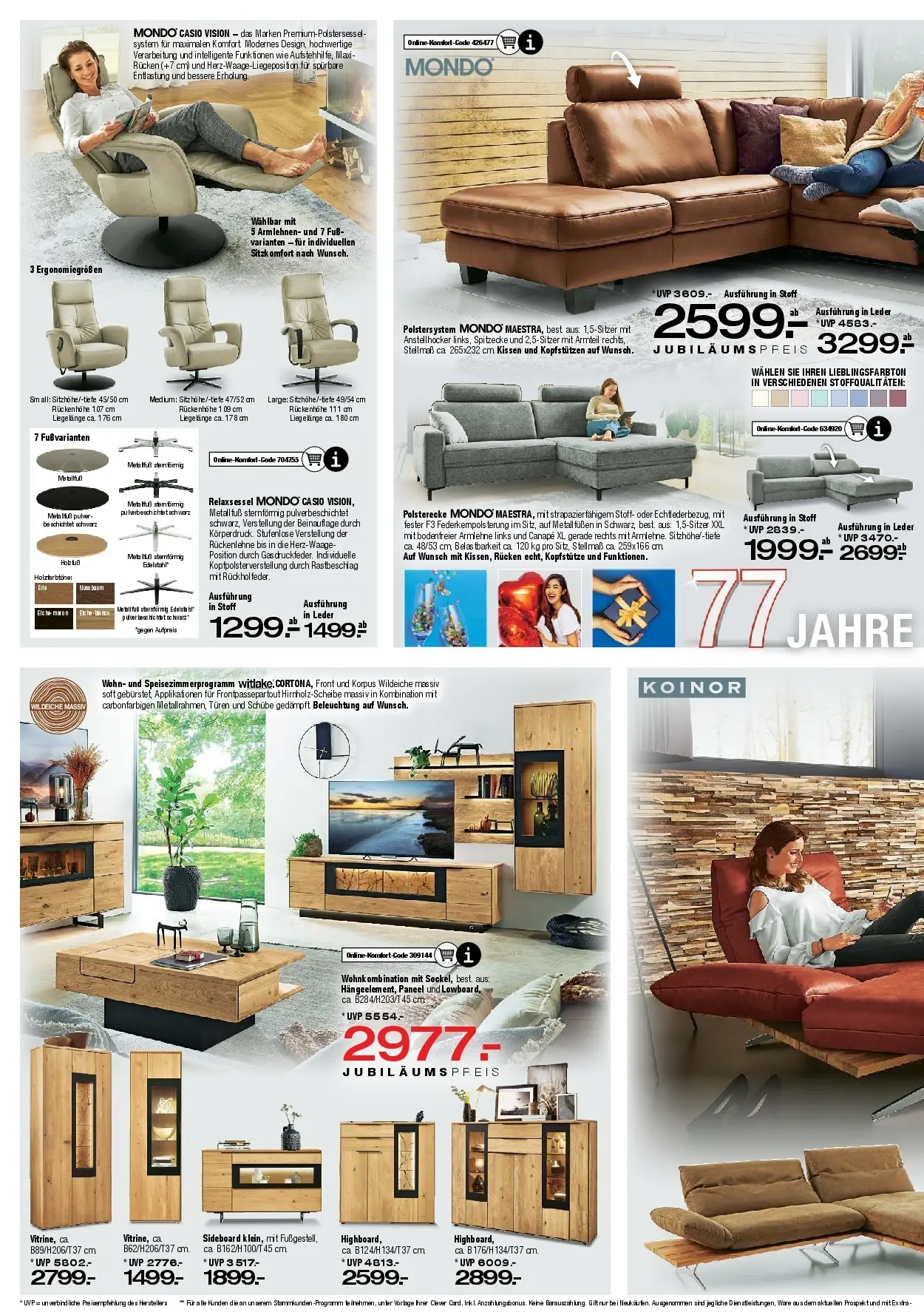 Ostermann - Möbel Ostermann: Neue Möbel wirken Wunder. (ab 13.02.2026) zum Blättern | Seite: 4 | Produkte: Sideboard, Relaxsessel, Kissen, Liege