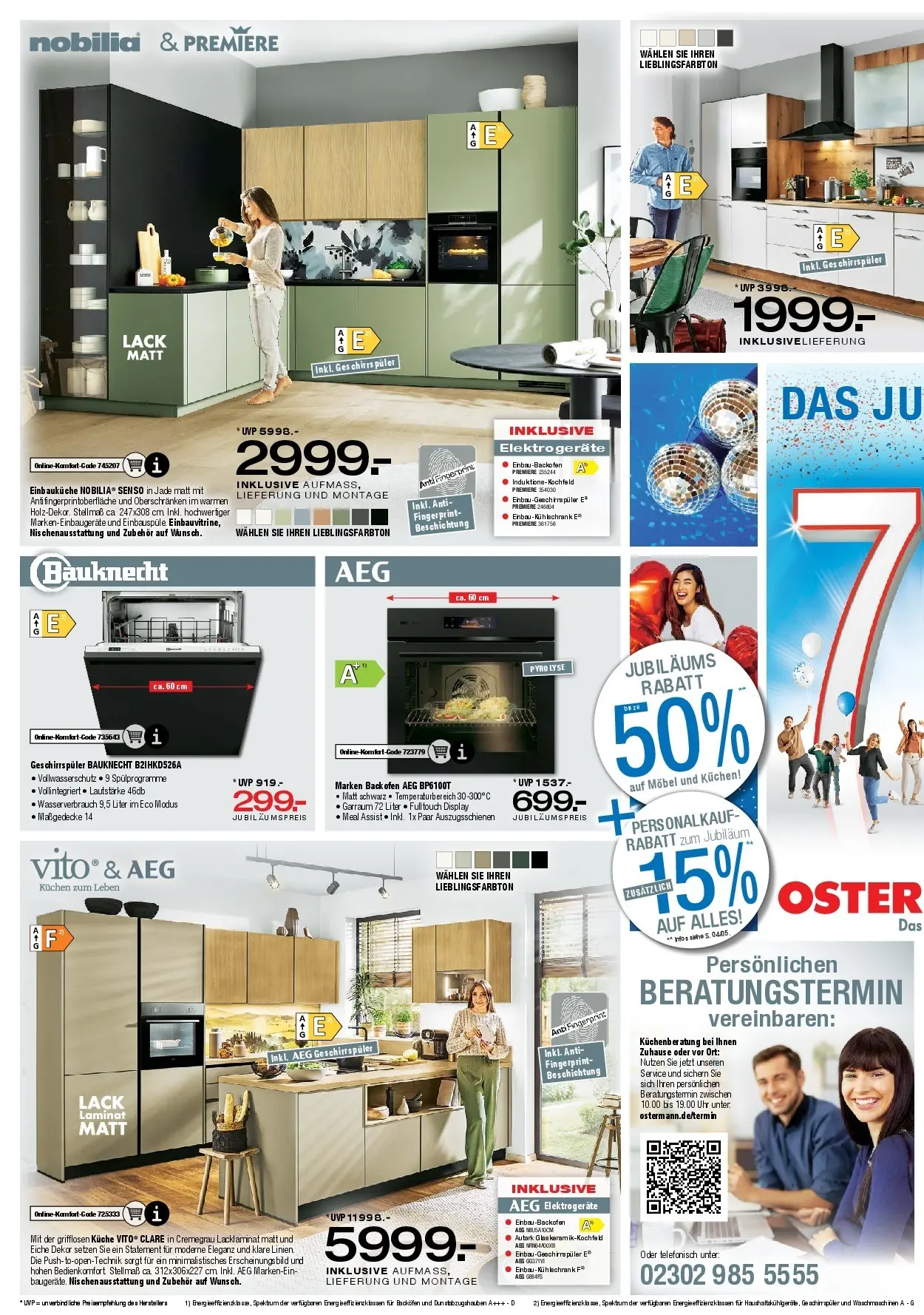 Ostermann - Möbel Ostermann: Neue Möbel wirken Wunder. (ab 13.02.2026) zum Blättern | Seite: 10 | Produkte: Geschirrspüler, Küche, Backofen, Uhr