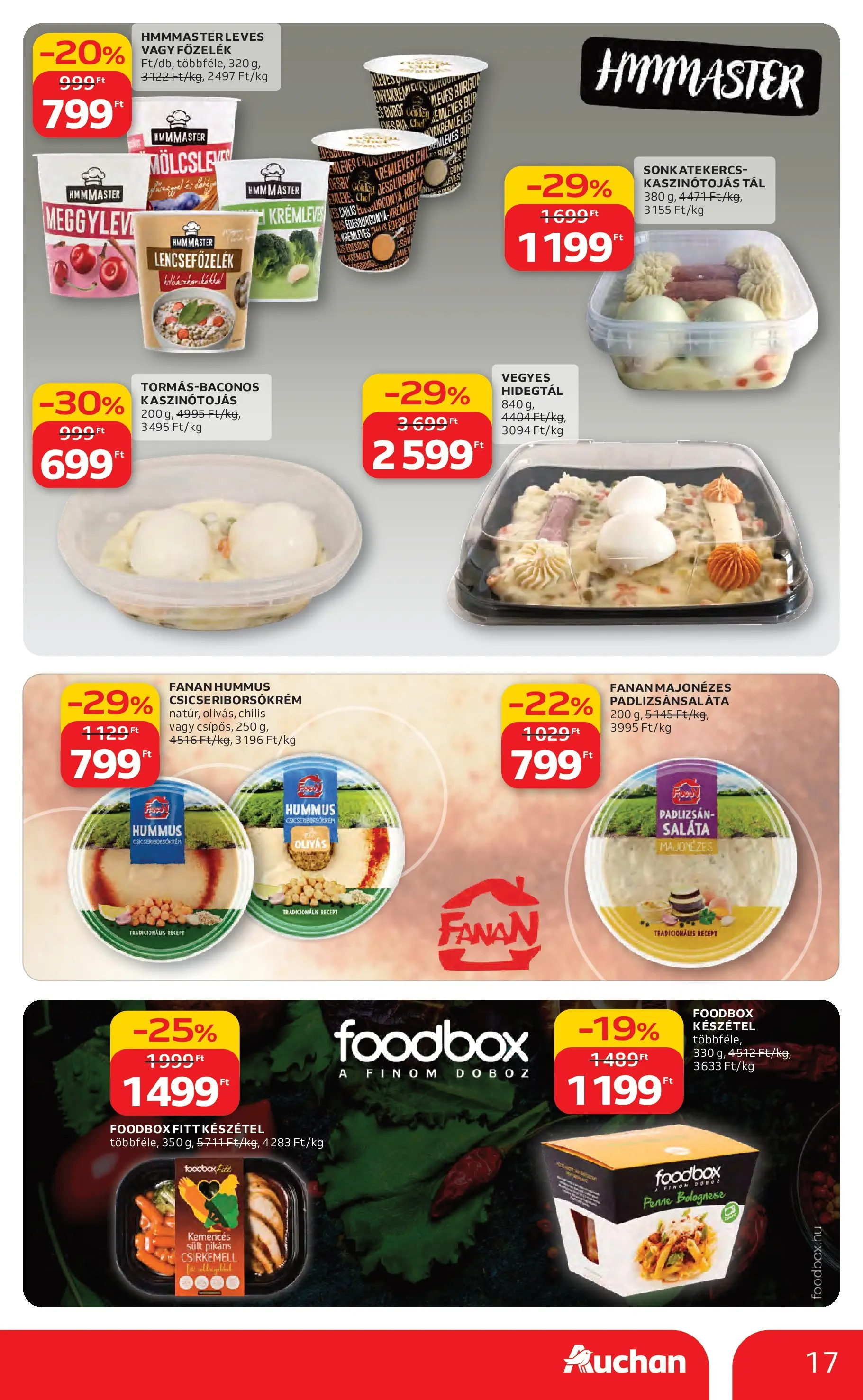 Auchan Akciós újság Miskolc - 2026.02.12. -tól/töl > akció, lapozható szórólap 🛍️ | Oldal: 17 | Termékek: Padlizsán, Doboz, Penne, Készétel