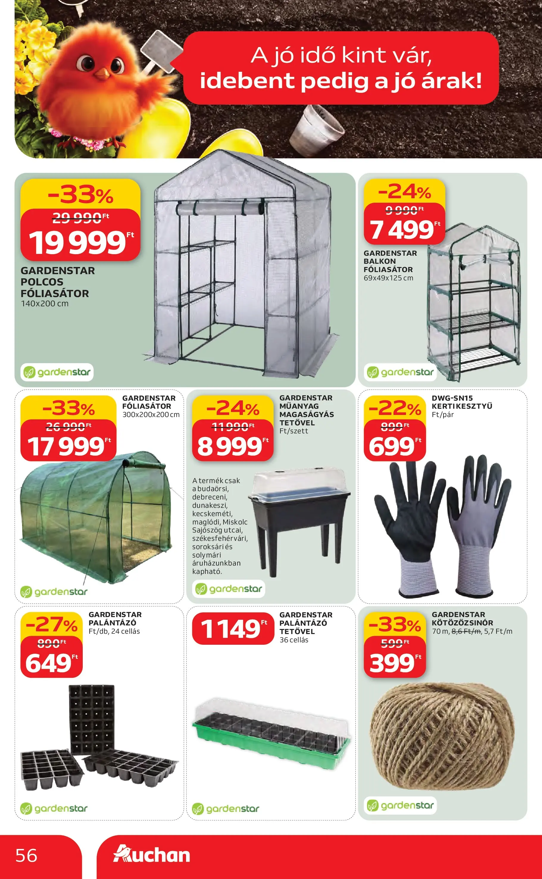 Auchan Akciós újság Miskolc - 2026.02.12. -tól/töl > akció, lapozható szórólap 🛍️ | Oldal: 56 | Termékek: Magaságyás