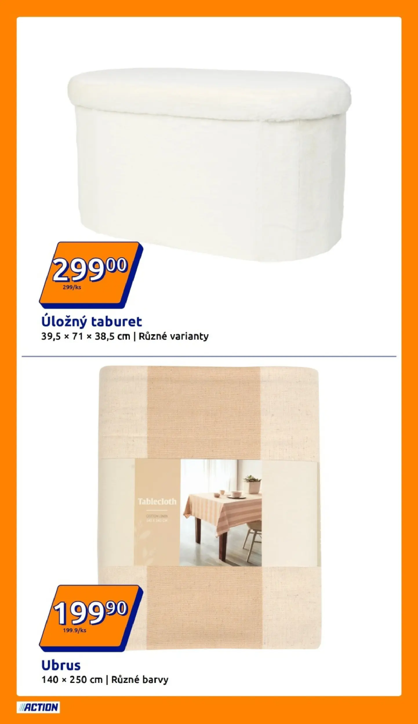 Action leták od 11.02.2026 - Akční leták online | Strana: 7 | Produkty: Taburet, Ubrus, Barvy