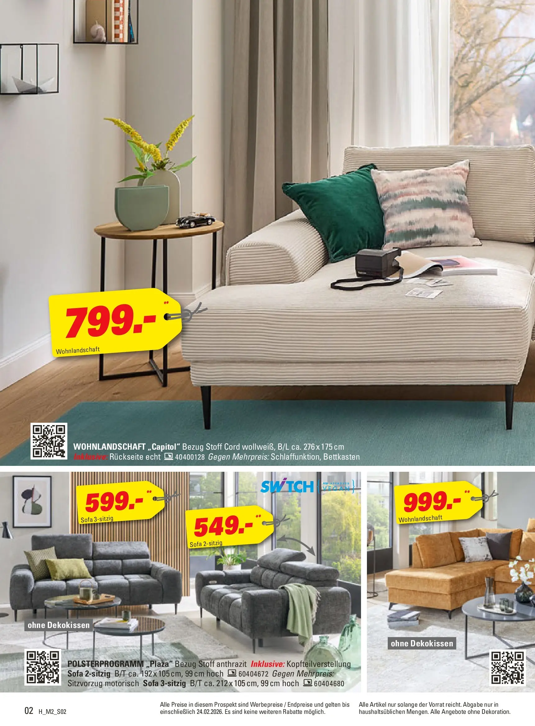 Höffner - Höffner: Möbelangebote (ab 10.02.2026) zum Blättern | Seite: 2 | Produkte: Wohnlandschaft, Sofa