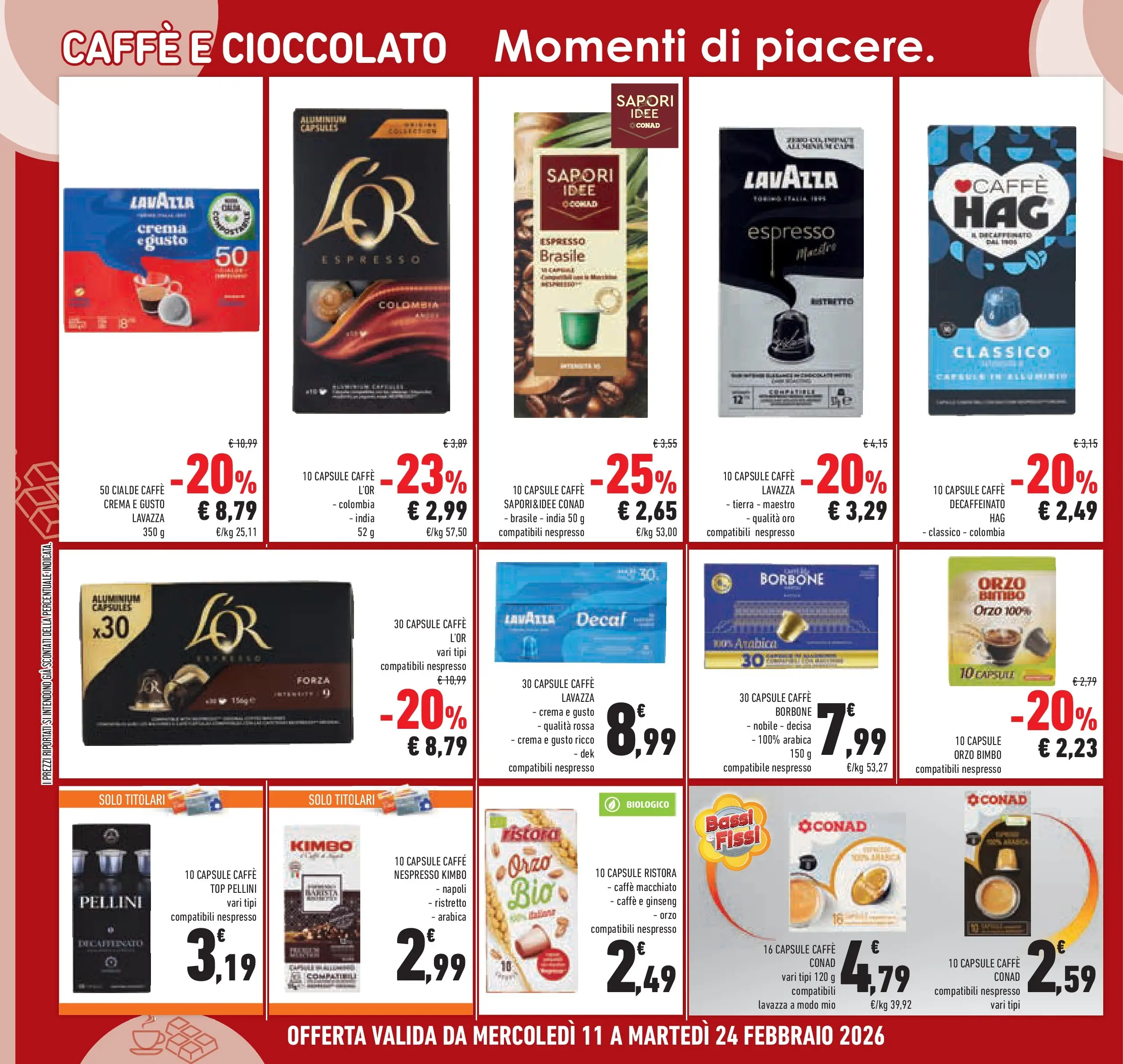 Volantino Conad dal 11/02/2026 > Anteprima | Pagina: 24 | Prodotti: Crema, Cioccolato, Top, Lavazza