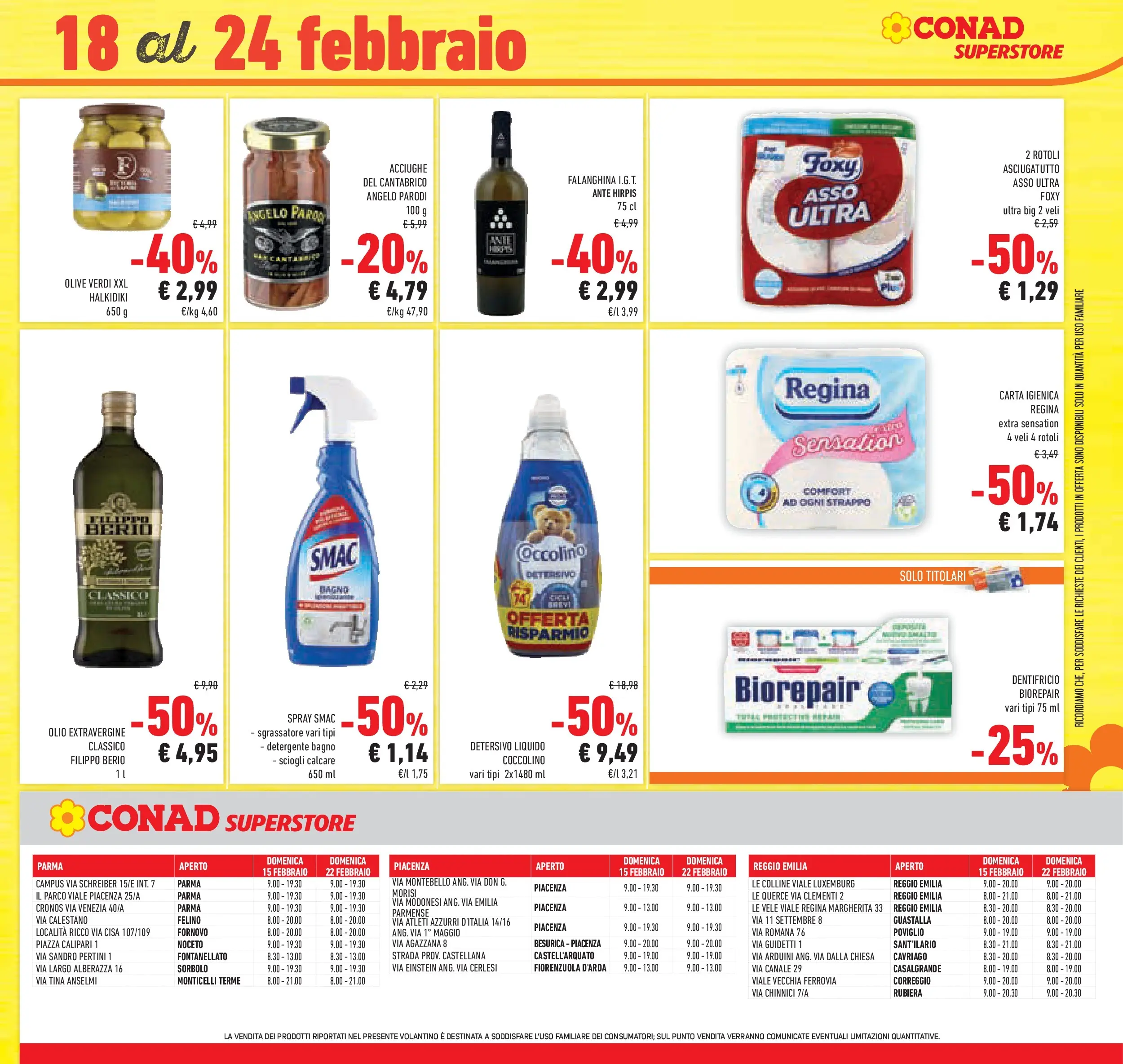 Volantino Conad dal 11/02/2026 > Anteprima | Pagina: 47 | Prodotti: Sgrassatore, Olio, Olive, Acciughe