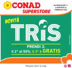 Anteprima del volantino Conad - TRIS valido a partire dal 11.02.2026