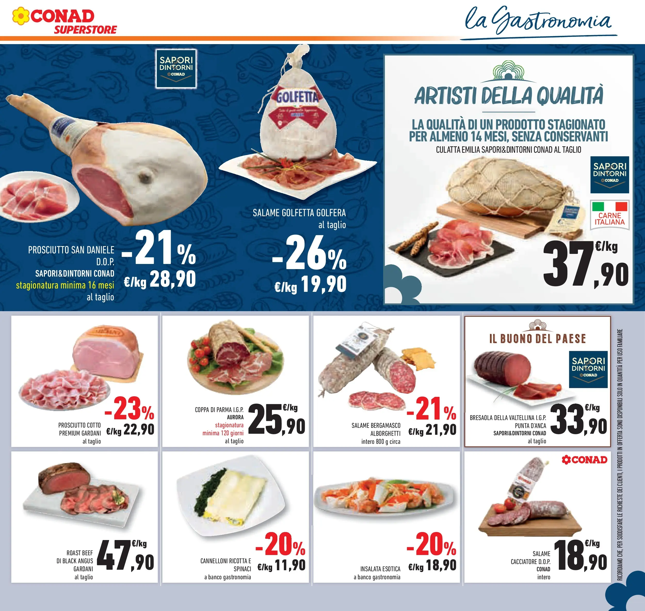 Volantino Conad dal 11/02/2026 > Anteprima | Pagina: 13 | Prodotti: Prosciutto Cotto, Bresaola, Spinaci, Ricotta