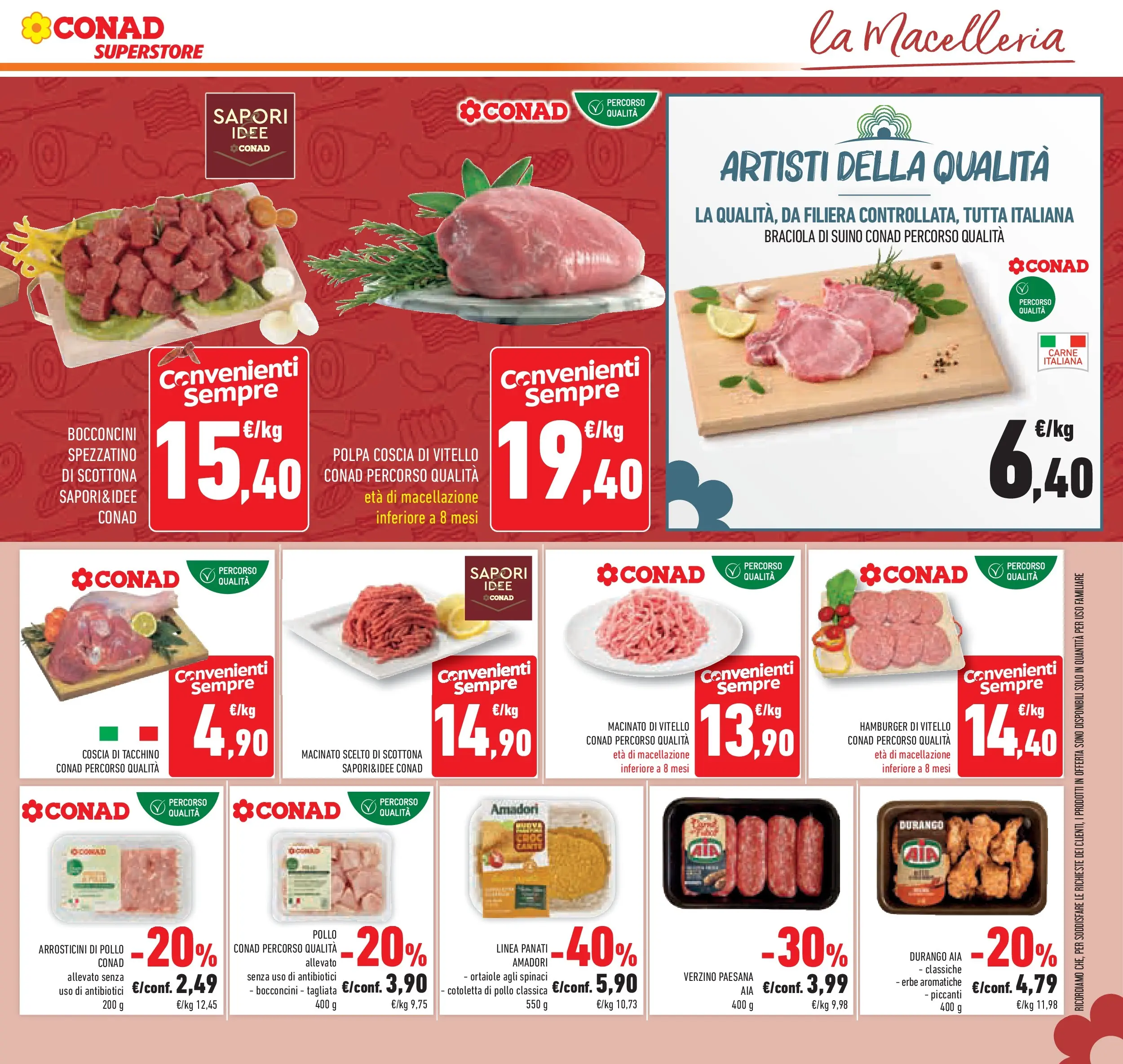 Volantino Conad dal 11/02/2026 > Anteprima | Pagina: 19 | Prodotti: Pollo, Suino, Spinaci, Hamburger