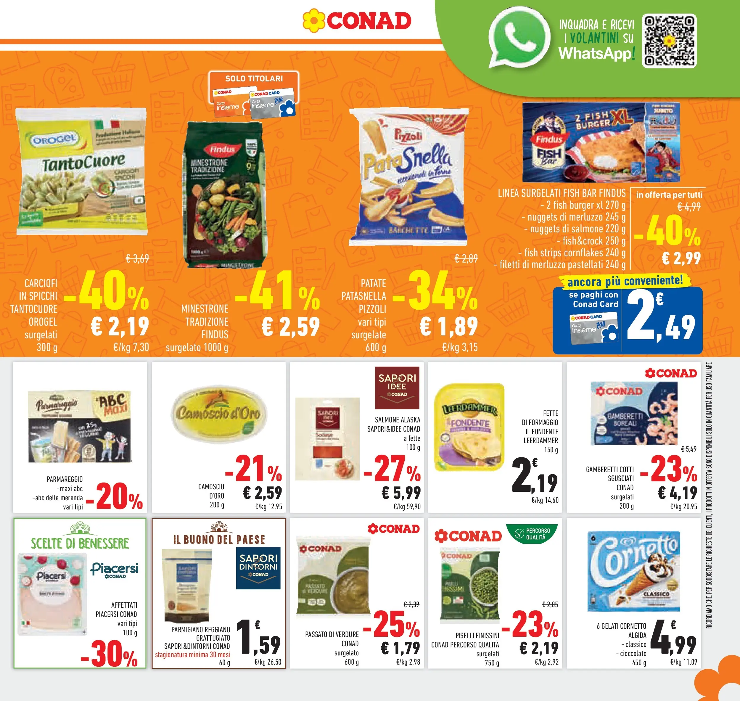 Volantino Conad dal 11/02/2026 > Anteprima | Pagina: 21 | Prodotti: Minestrone, Merluzzo, Patate, Piselli