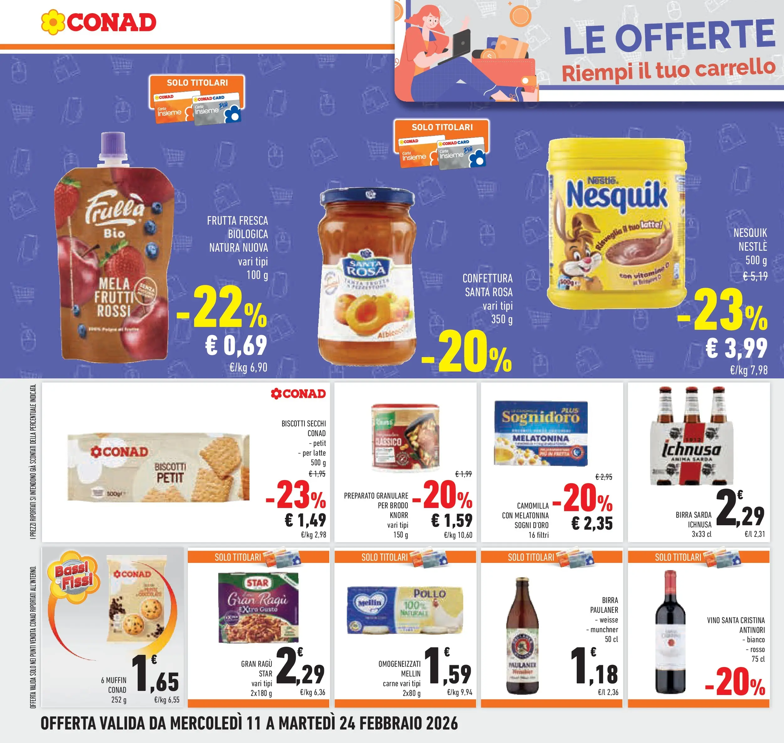 Volantino Conad dal 11/02/2026 > Anteprima | Pagina: 30 | Prodotti: Birra, Pollo, Latte, Vino