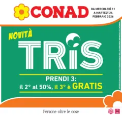 Anteprima del volantino Conad - TRIS valido a partire dal 11.02.2026